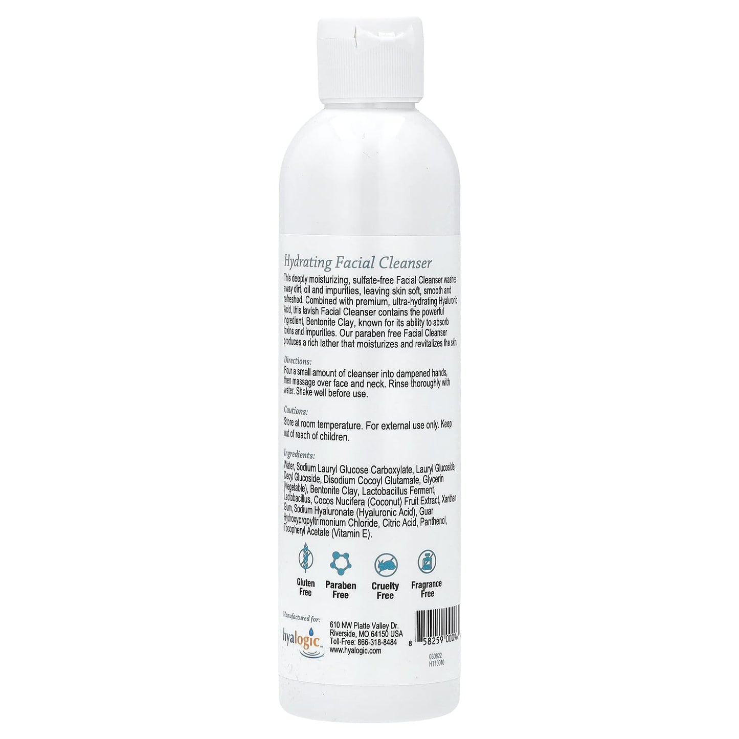 Hyaluronic Acid Facial Cleanser with Bentonite Clay - Hyalogic - Image 2