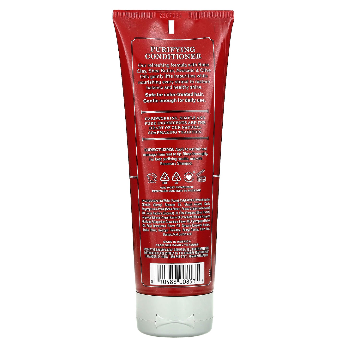 The Grandpa Soap Co., Rose Clay Conditioner, Purify, 8 fl oz (237 ml) - Image 2