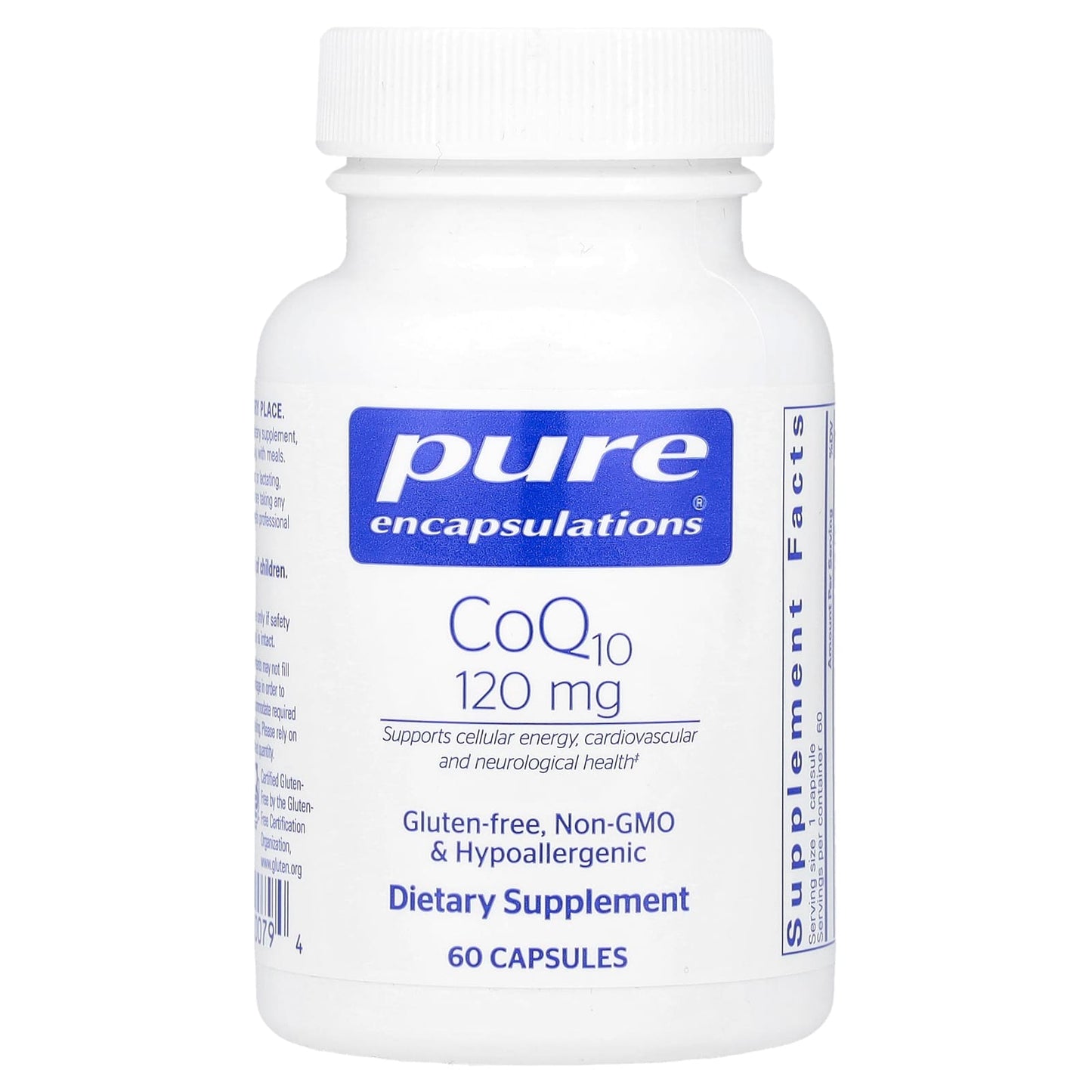 Pure Encapsulations, CoQ10, 120 mg, 60 Capsules - Image 1