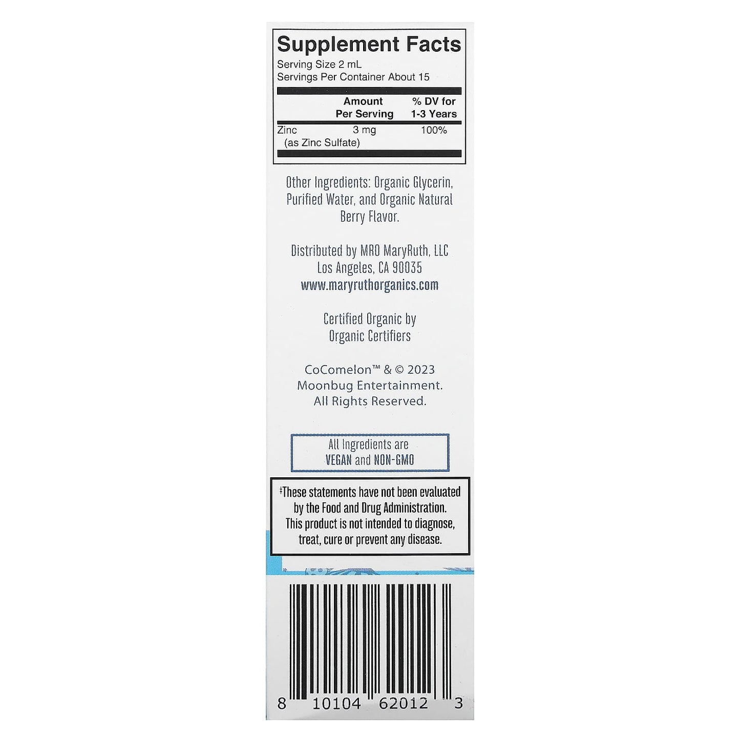 MaryRuth's, Cocomelon, Toddler Zinc Liquid Drops, 1-3 Years, Berry, 1 fl oz (30 ml) - Image 2