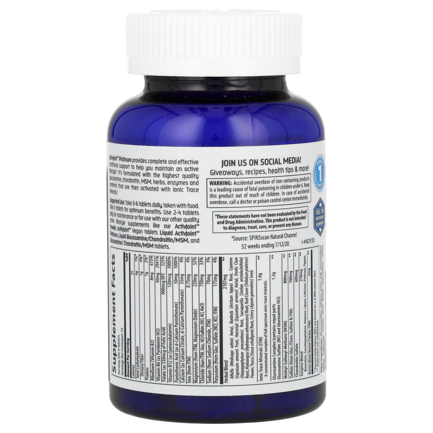 ConcenTrace, ActivJoint Platinum, 90 Tablets - Image 2