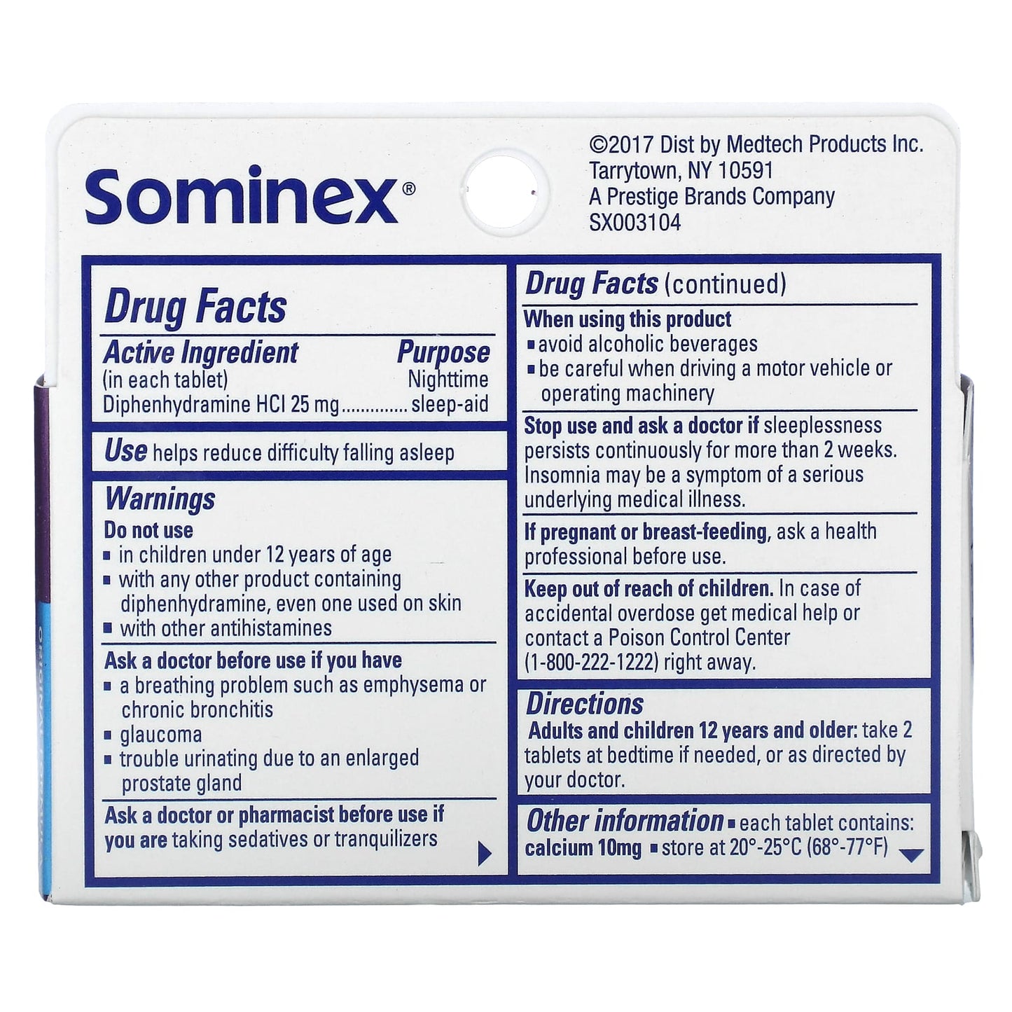 Sominex, Nighttime Sleep-Aid, Original Formula, 32 Tablets - Image 2