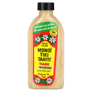 Tahitian Bliss: Monoi Tiare Sun Tan Oil with SPF 3, 4 fl oz