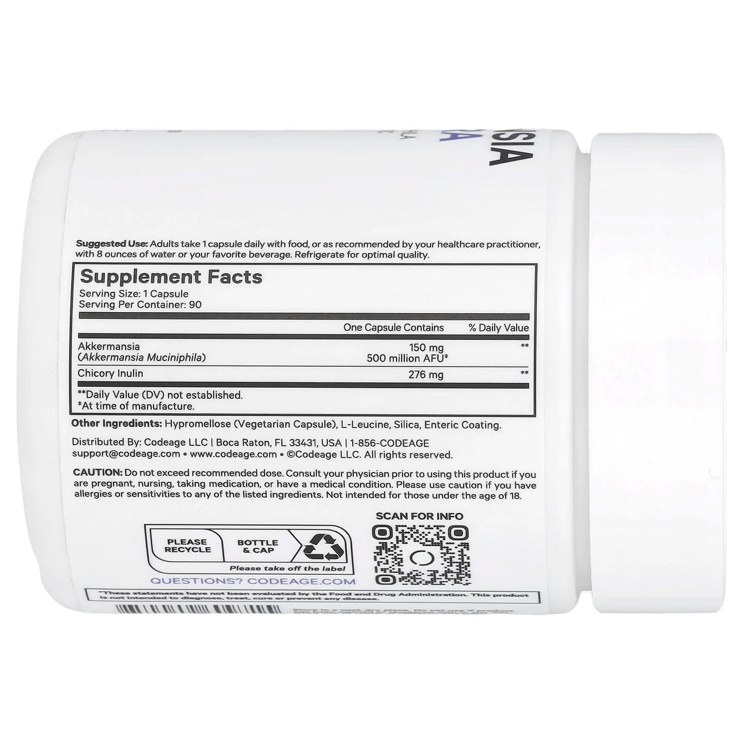 Codeage Akkermansia Probiotic 500 Ultra 90 Veg Capsules - Image 2