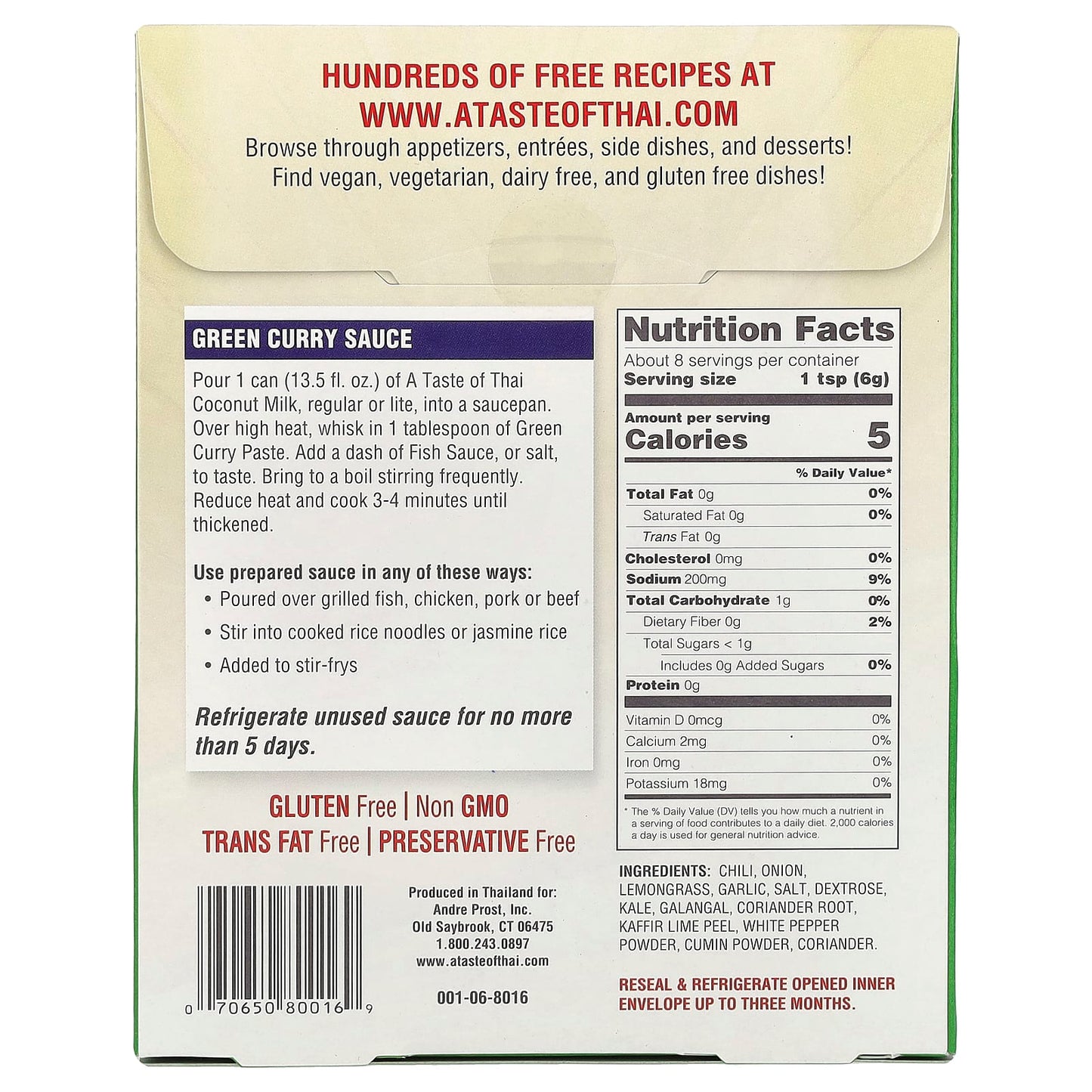 Authentic Thai Green Curry Paste, 50g, Vegan & Gluten-Free - Image 2