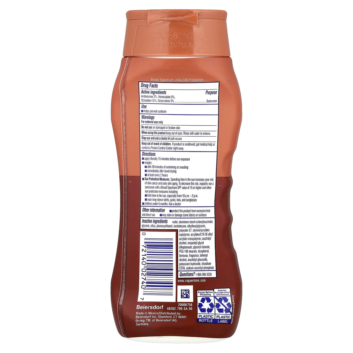Coppertone Tanning Sunscreen Lotion, SPF 15, 8 fl oz, Water Resistant - Image 2