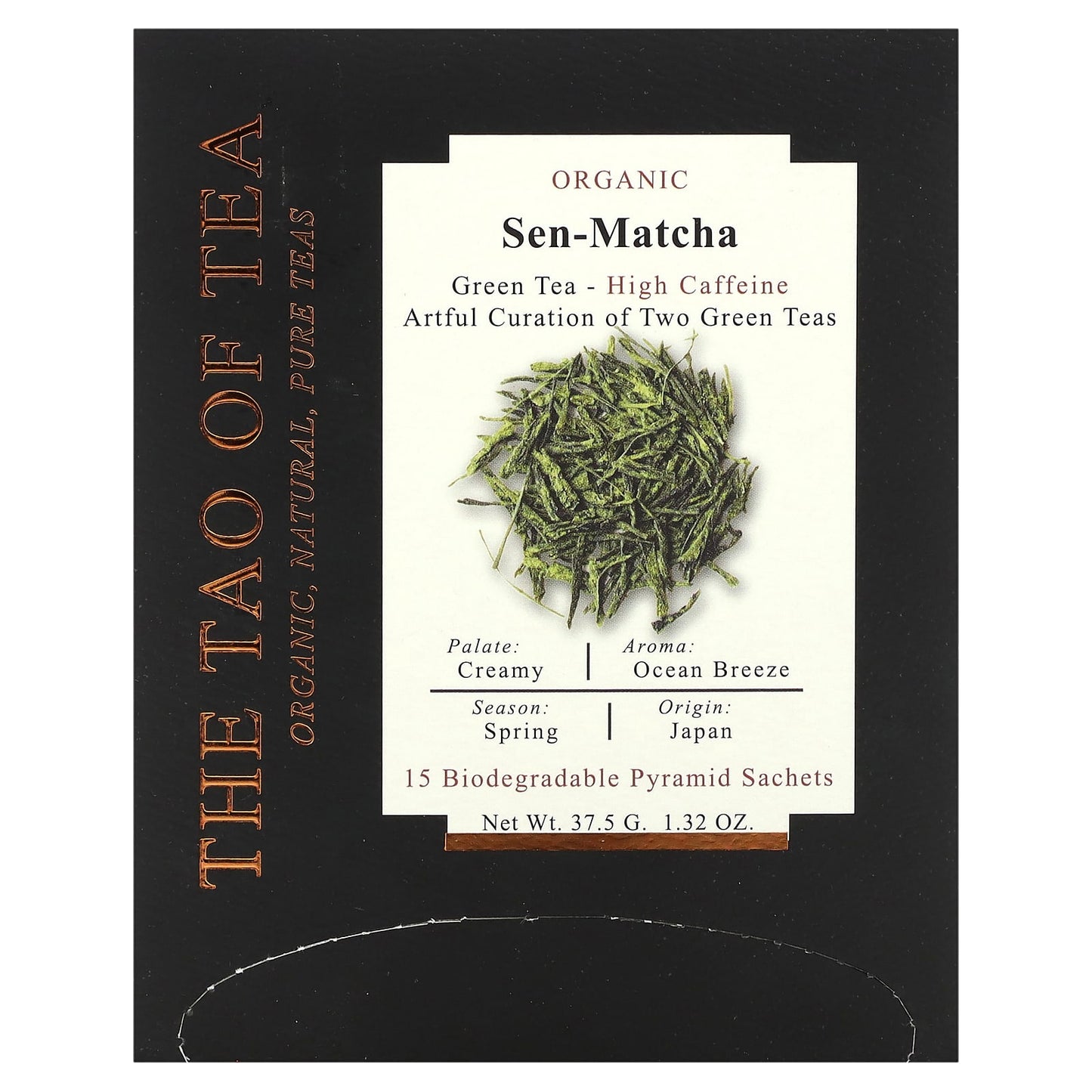 The Tao of Tea, Organic Green Tea, Sen Matcha, 15 Pyramid Sachets, 1.32 oz (37.5 g) - Image 1