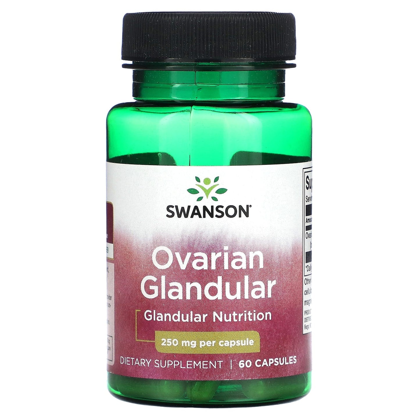 Swanson, Ovarian Glandular, 250 mg, 60 Capsules - Image 1