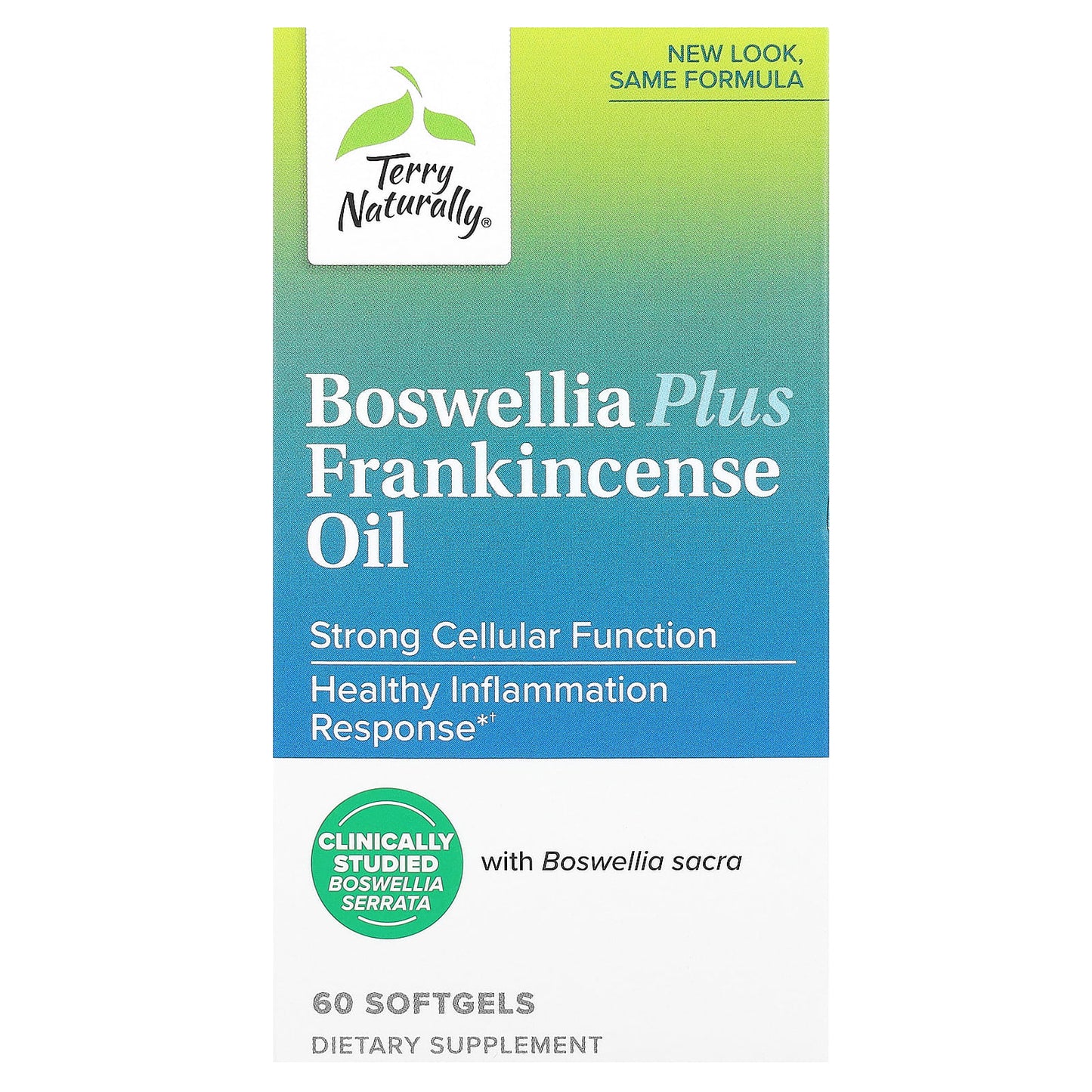Terry Naturally, Boswellia Plus Frankincense Oil, 60 Softgels - Image 1