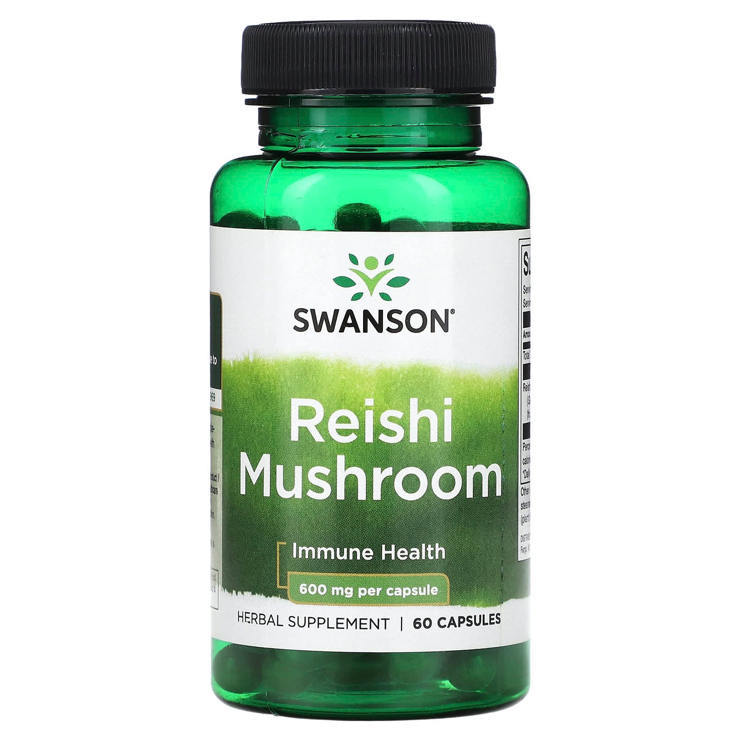 Swanson, Reishi Mushroom, 600 mg, 60 Capsules - Image 1