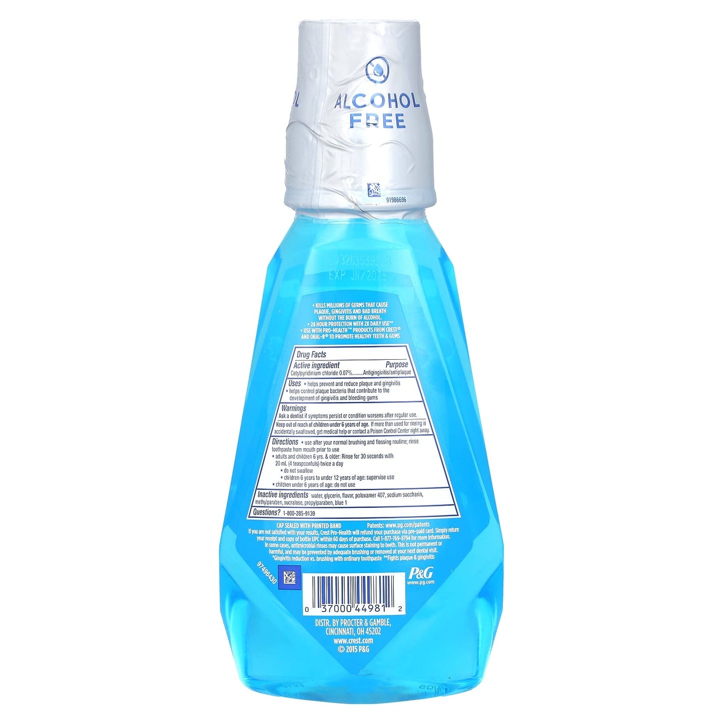 Crest Pro Health Antiplaque Mouthwash, Clean Mint, 16.9 oz - Image 2