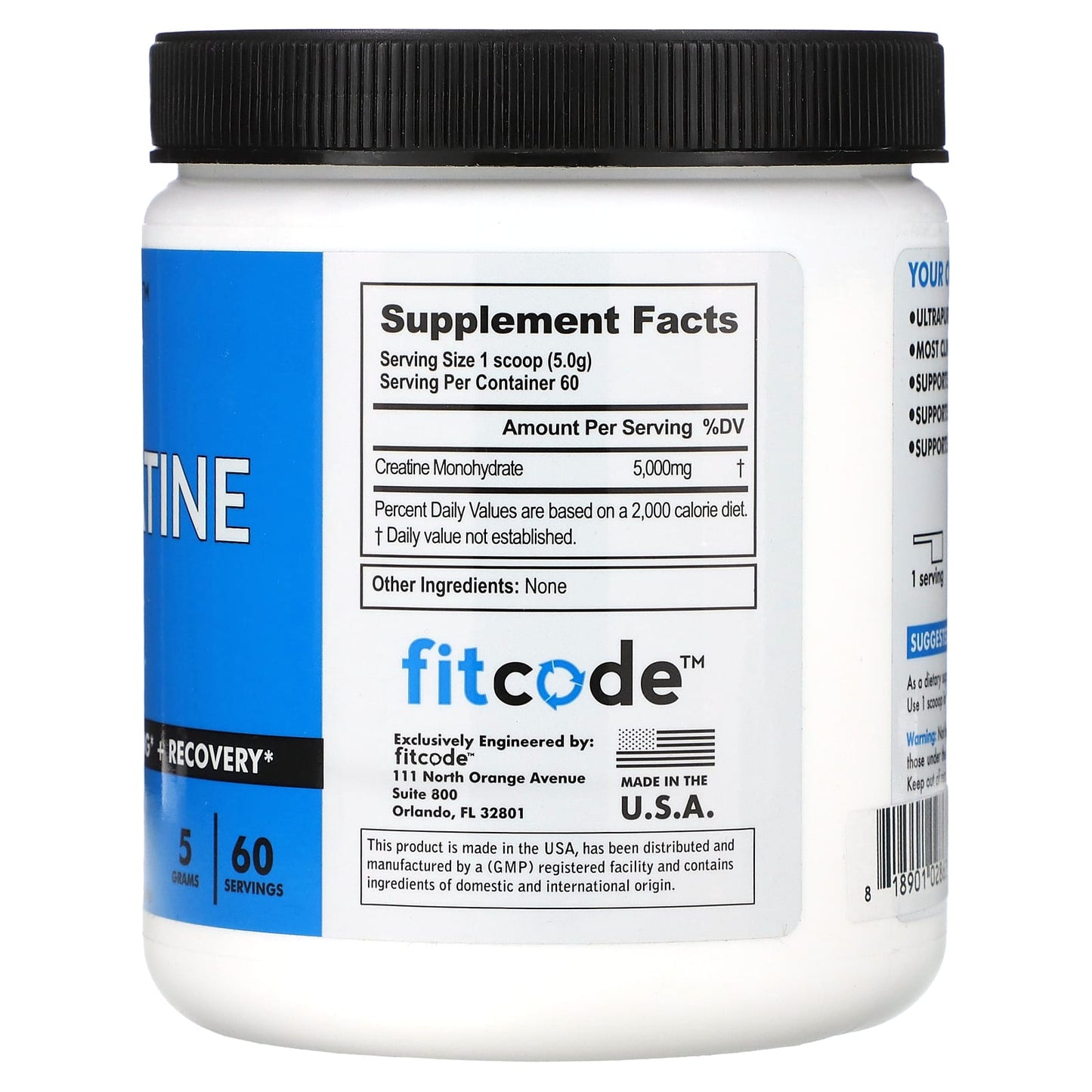 Build Lean Muscle with FitCode Creatine - 10.6 oz - Image 2