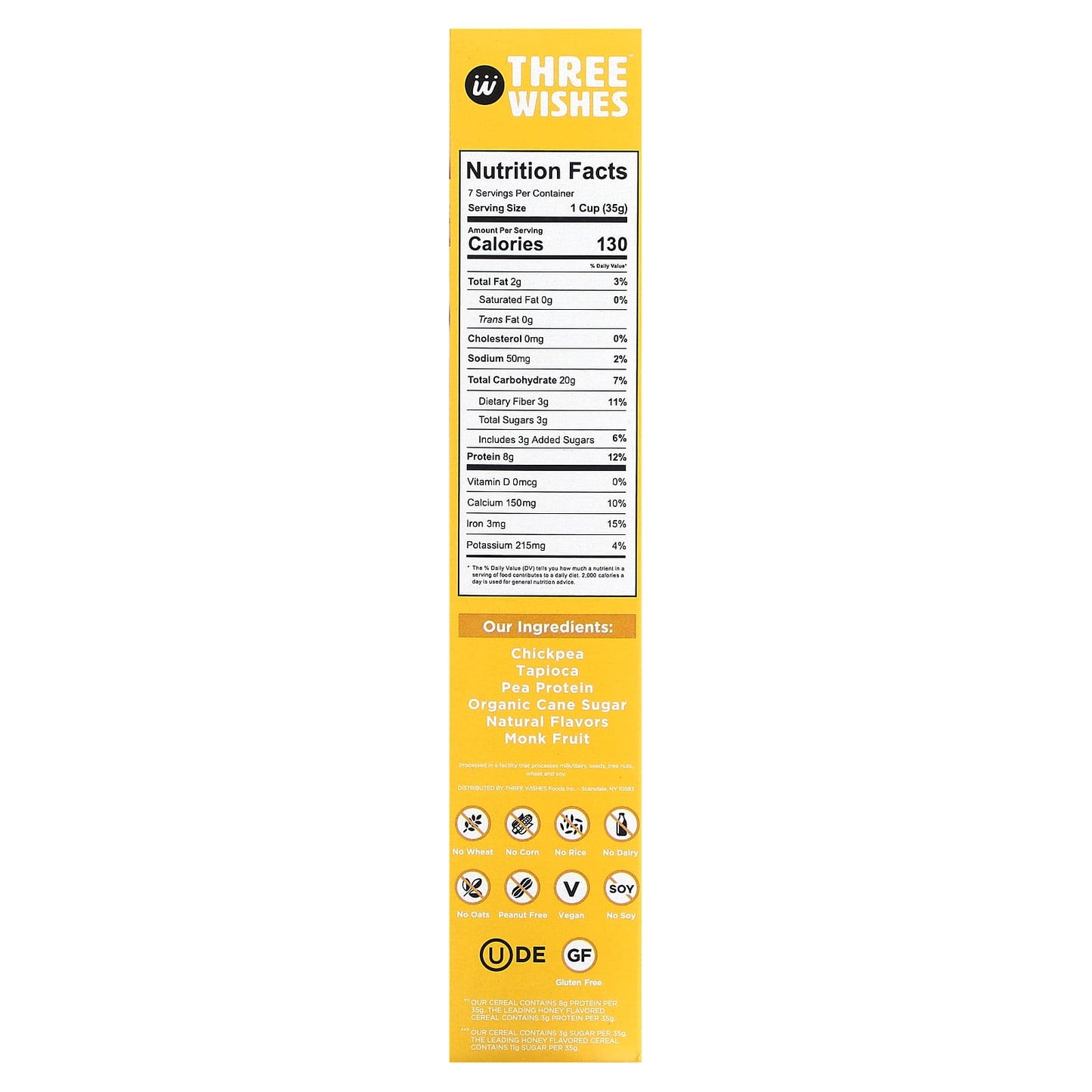 Three Wishes, Grain Free Cereal, Honey, 8.6 oz (245 g) - Image 2