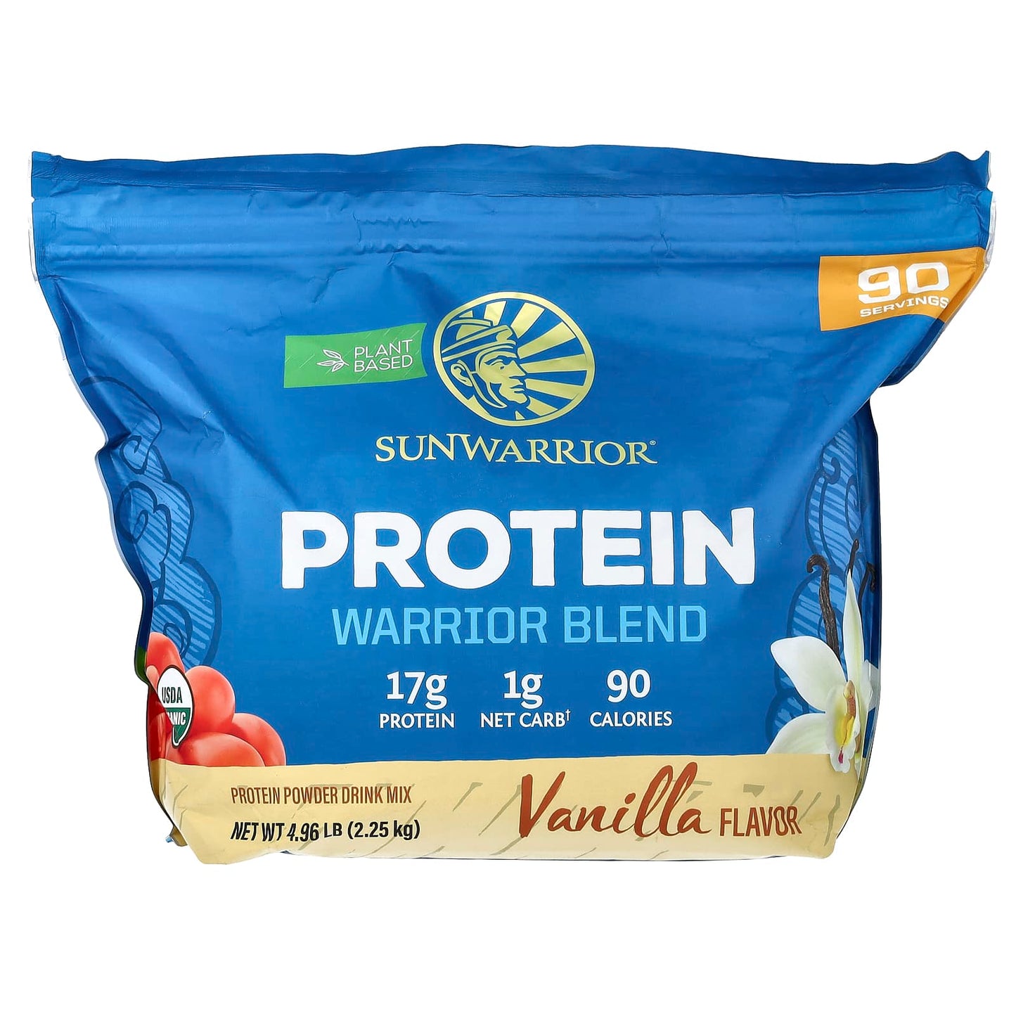 Sunwarrior, Warrior Blend, Protein, Vanilla, 4.96 lb (2.25 kg) - Image 1