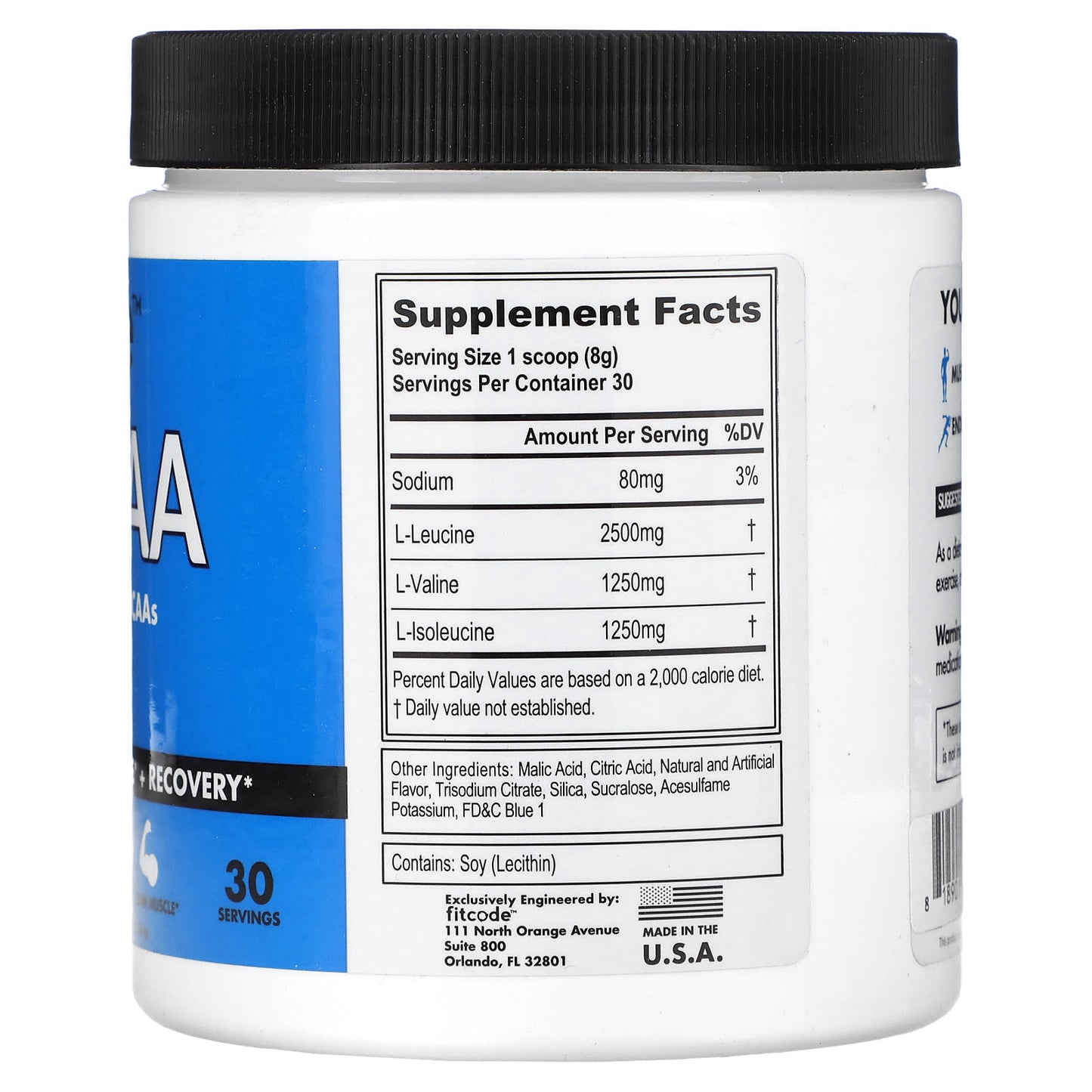 Fitcode BCAA Powder for Muscle Building & Recovery - 8.5 oz - Image 2