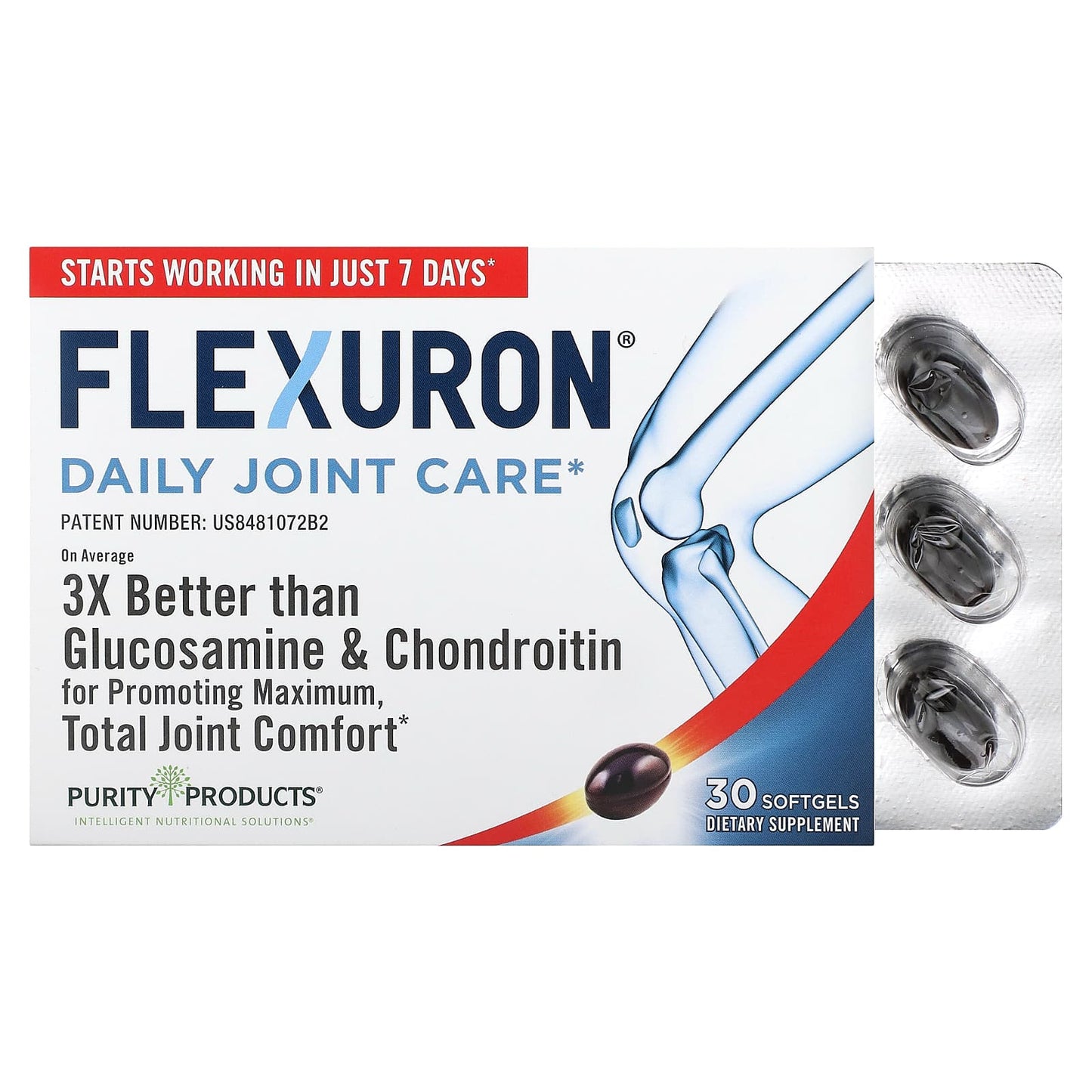 Purity Products, Flexuron, Daily Joint Care, 30 Softgels - Image 1