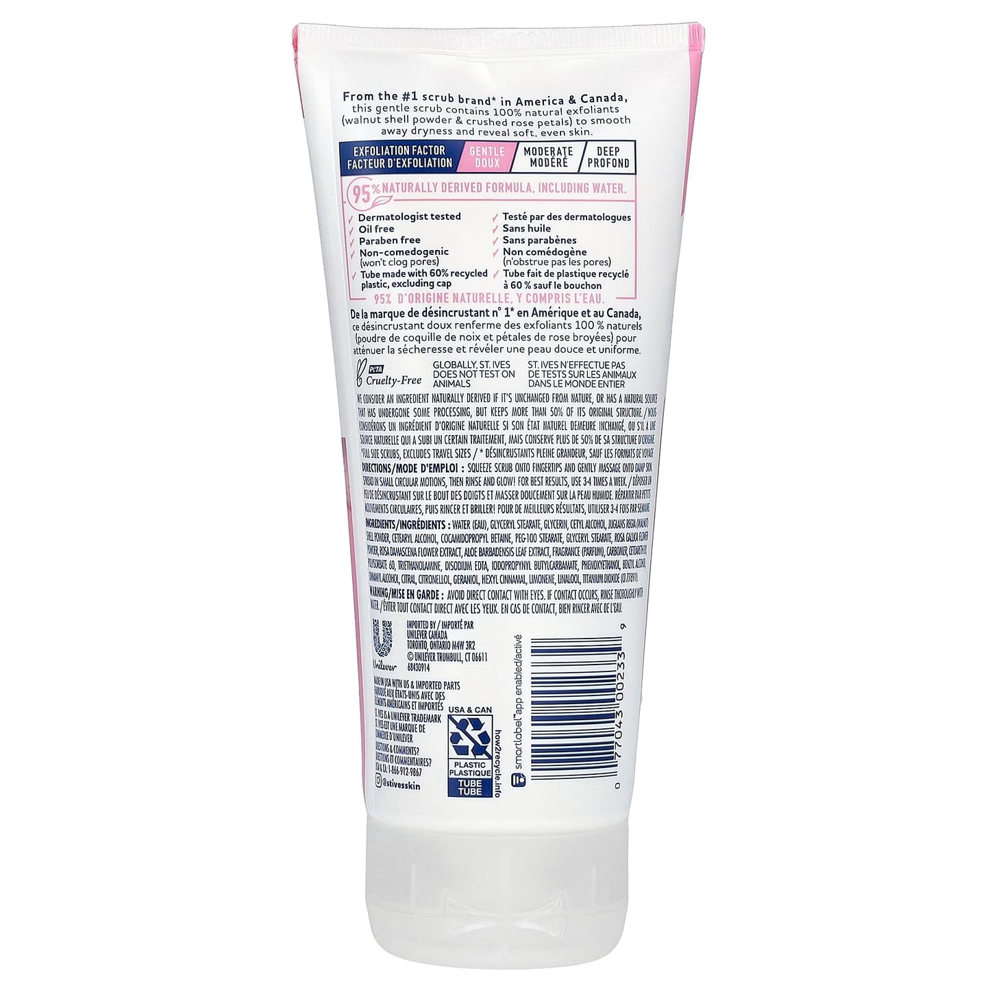 St. Ives, Gentle Smoothing Scrub, Rose Water & Aloe Vera, 6 oz (170 g) - Image 2