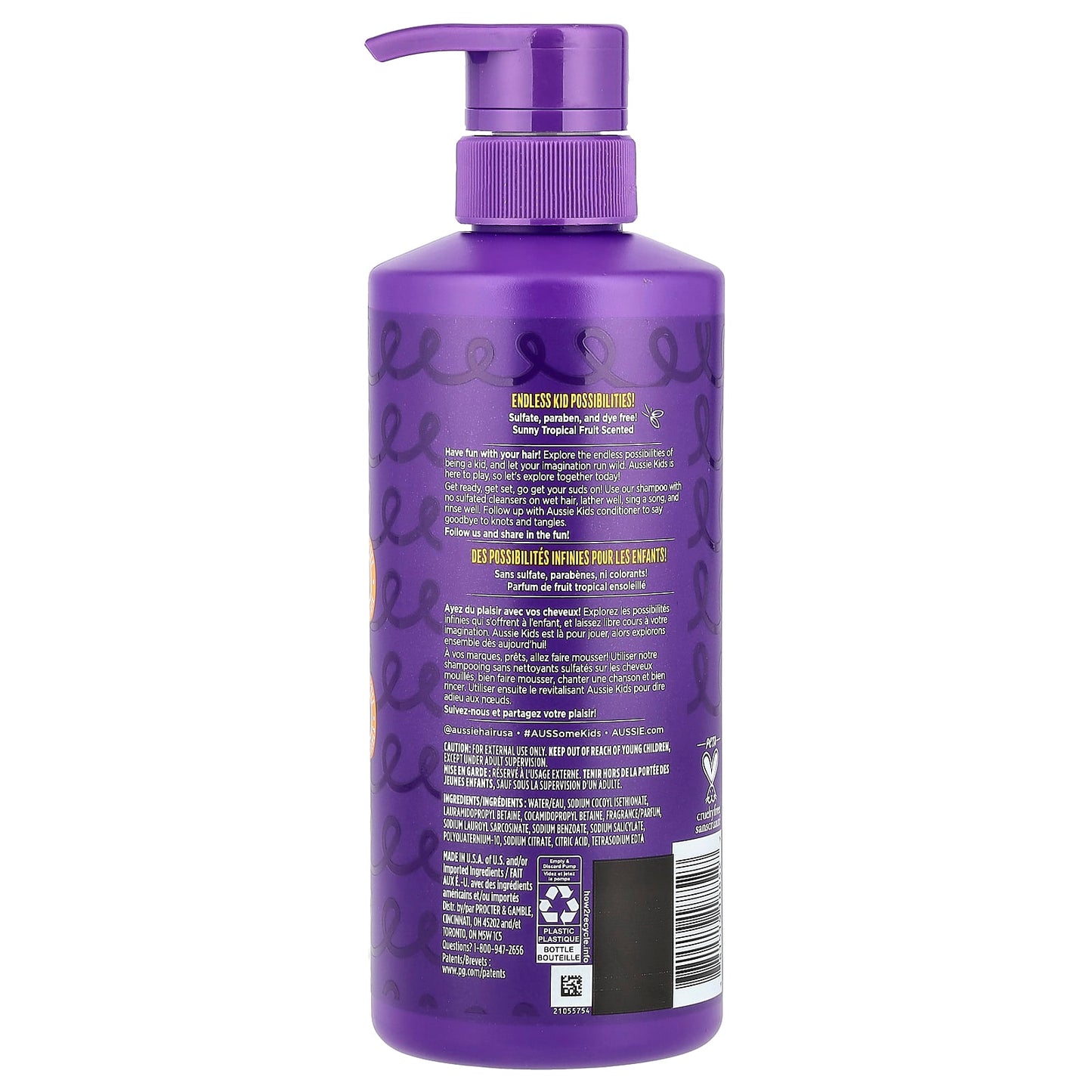 Aussie Kids Curly Shampoo, Sulfate Free, 16 fl oz (475 ml) - Image 2
