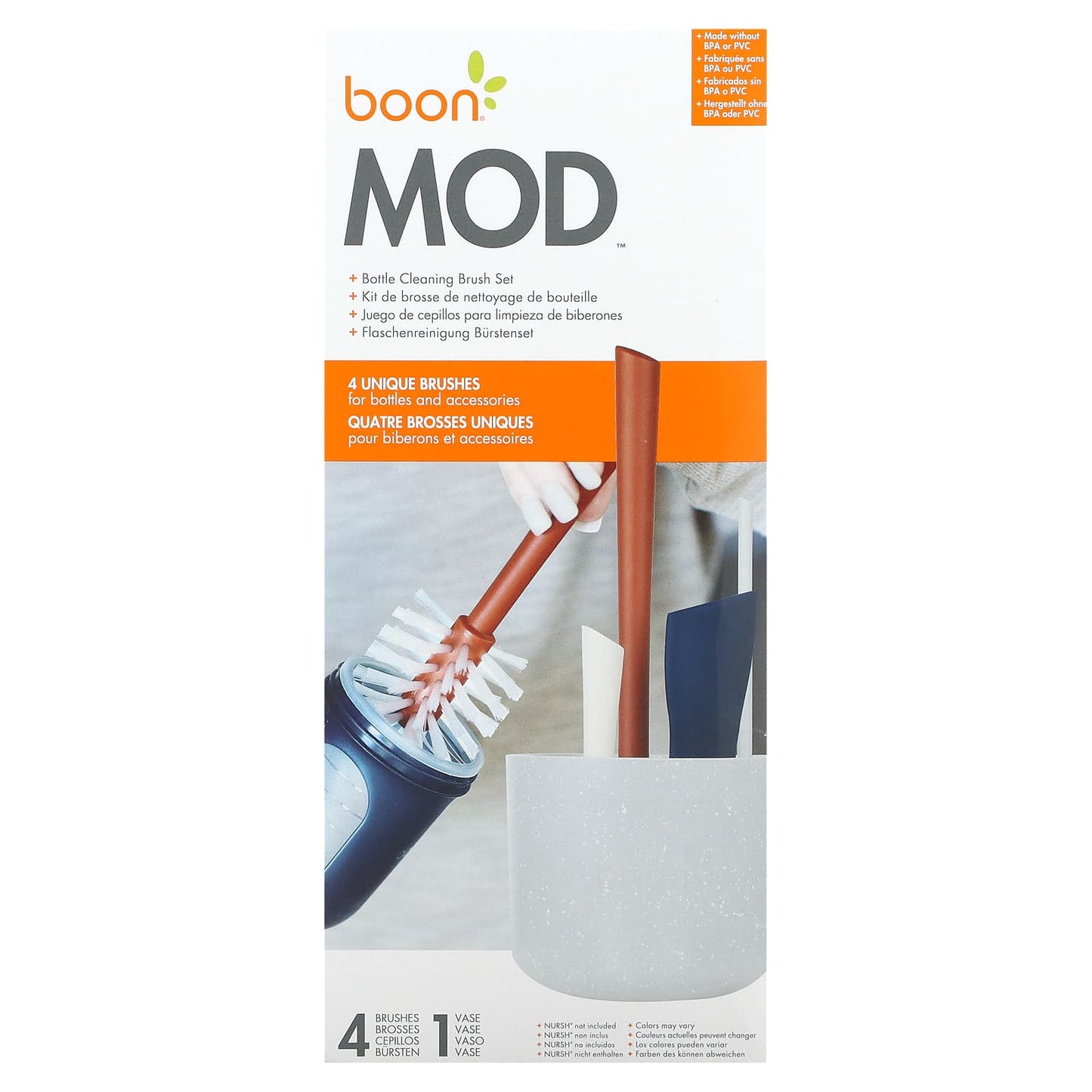 Boon MOD Bottle Cleaning Brush Set - Easy & Effective Cleaning - Image 1
