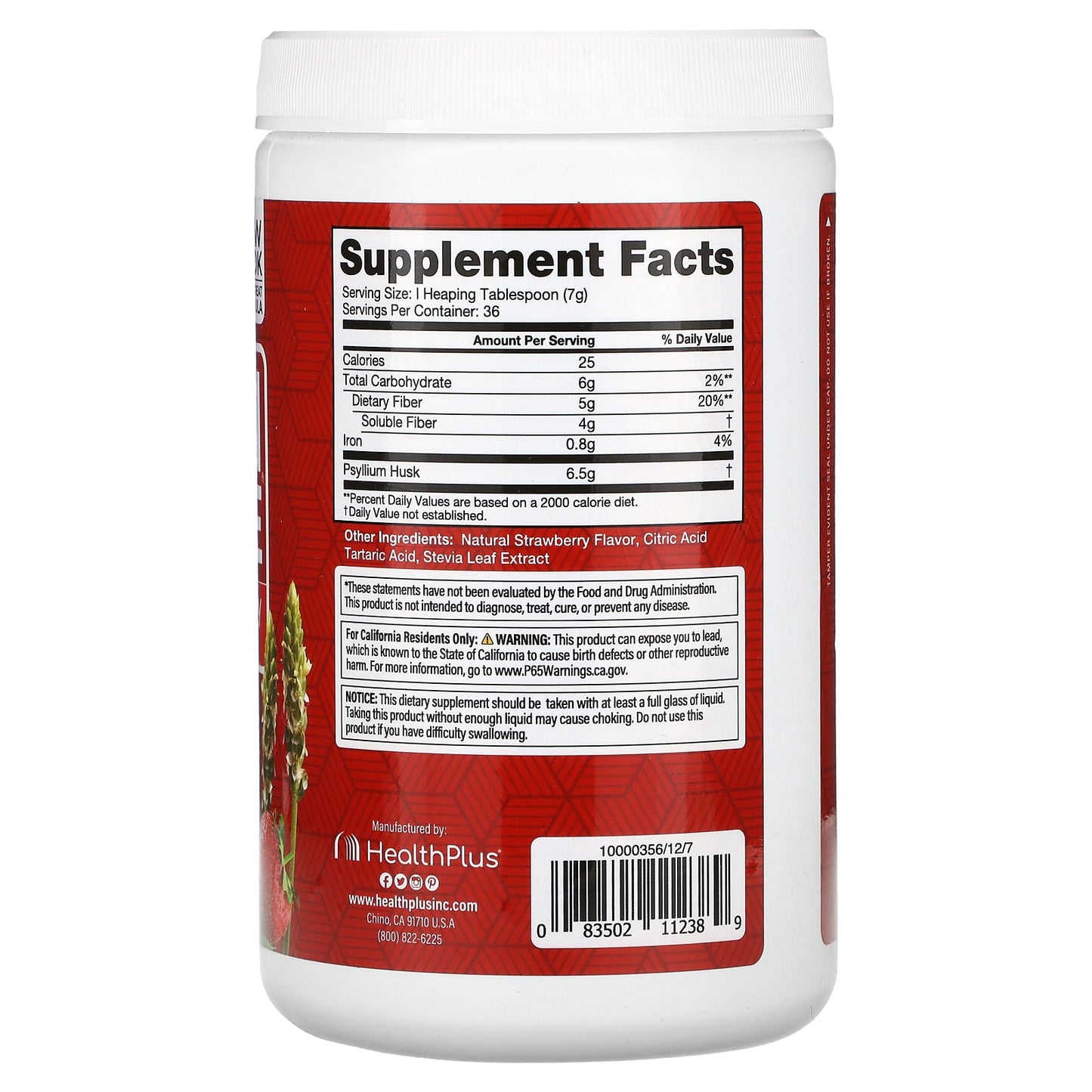 Natural Colon Cleanse & Detox Supplement - Strawberry Flavor by Health Plus - Image 2