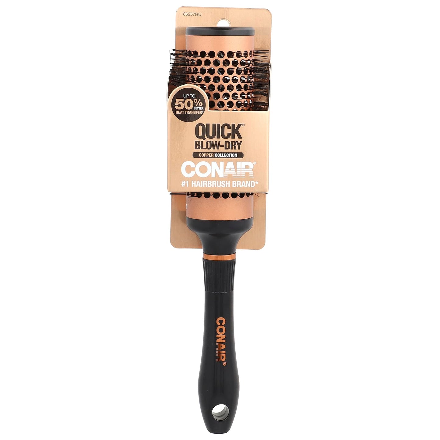 Conair Copper Collection Quick Blow Dry Round Hair Brush, Fast Drying & Styling - Image 2