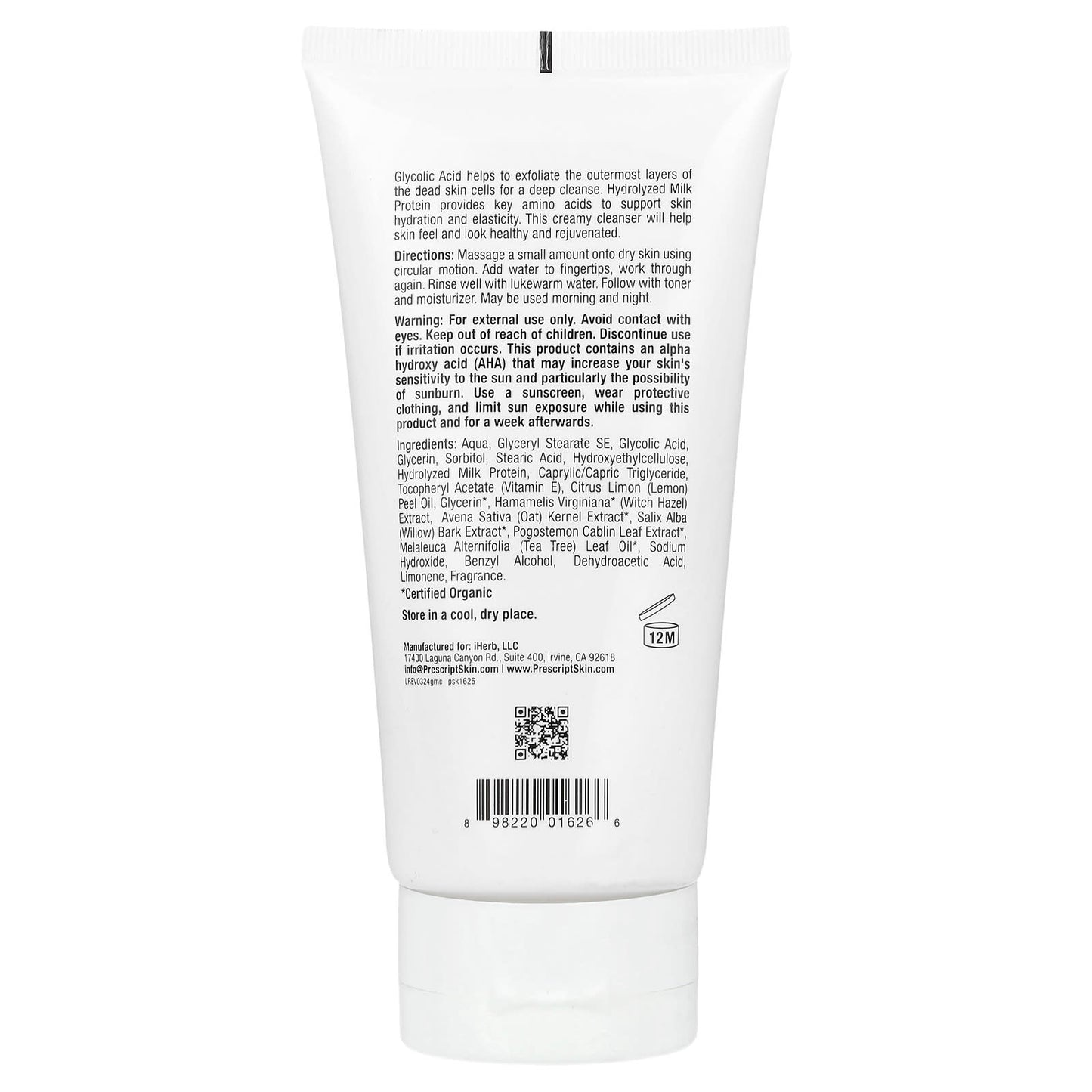 PrescriptSkin Glycolic Acid Milk Cleanser for Sensitive Skin - Image 2