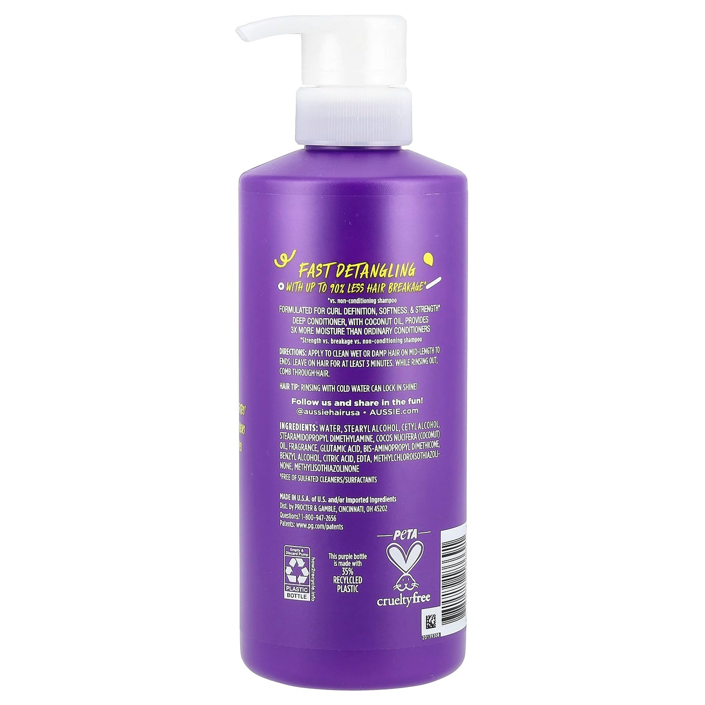 Aussie 3-Minute Miracle Curls Detangling Deep Conditioner, 16 fl oz - Image 2