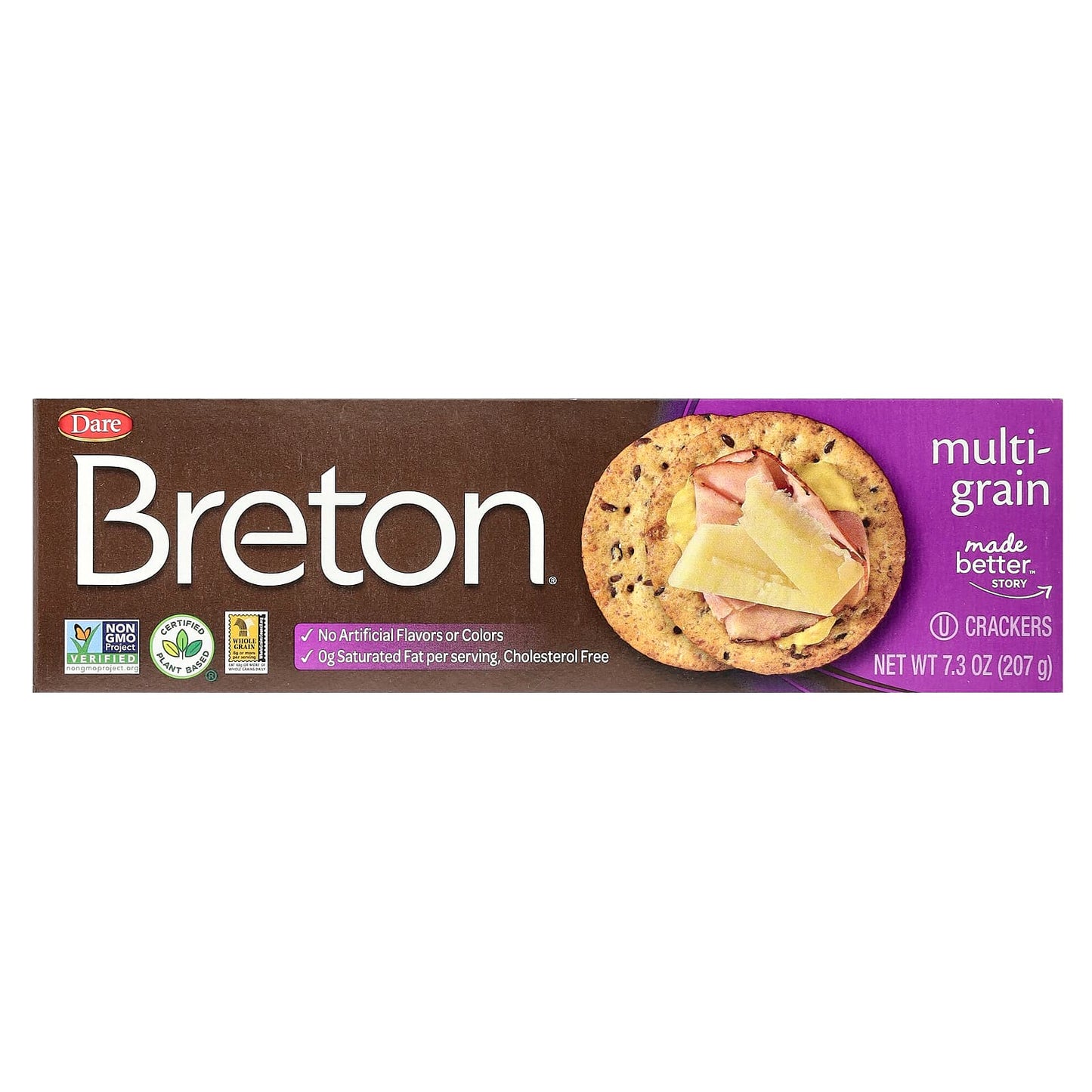 Delicious Multi-Grain Crackers by Breton Original, 7.3 oz - Image 1