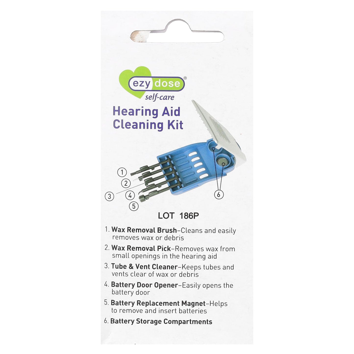 Ezy Dose Hearing Aid Cleaning Kit - 5 Tools in 1 | Easy Self-Care - Image 2