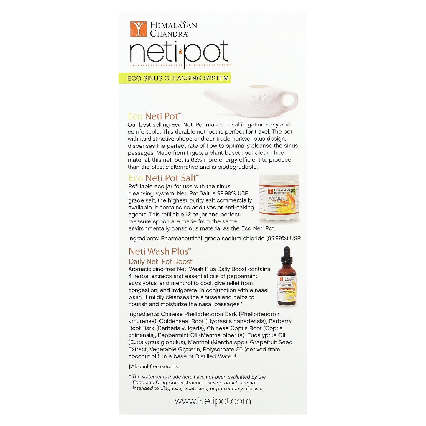 Himalayan Chandra 3 Piece Kit - Natural Sinus Cleansing System - Image 2