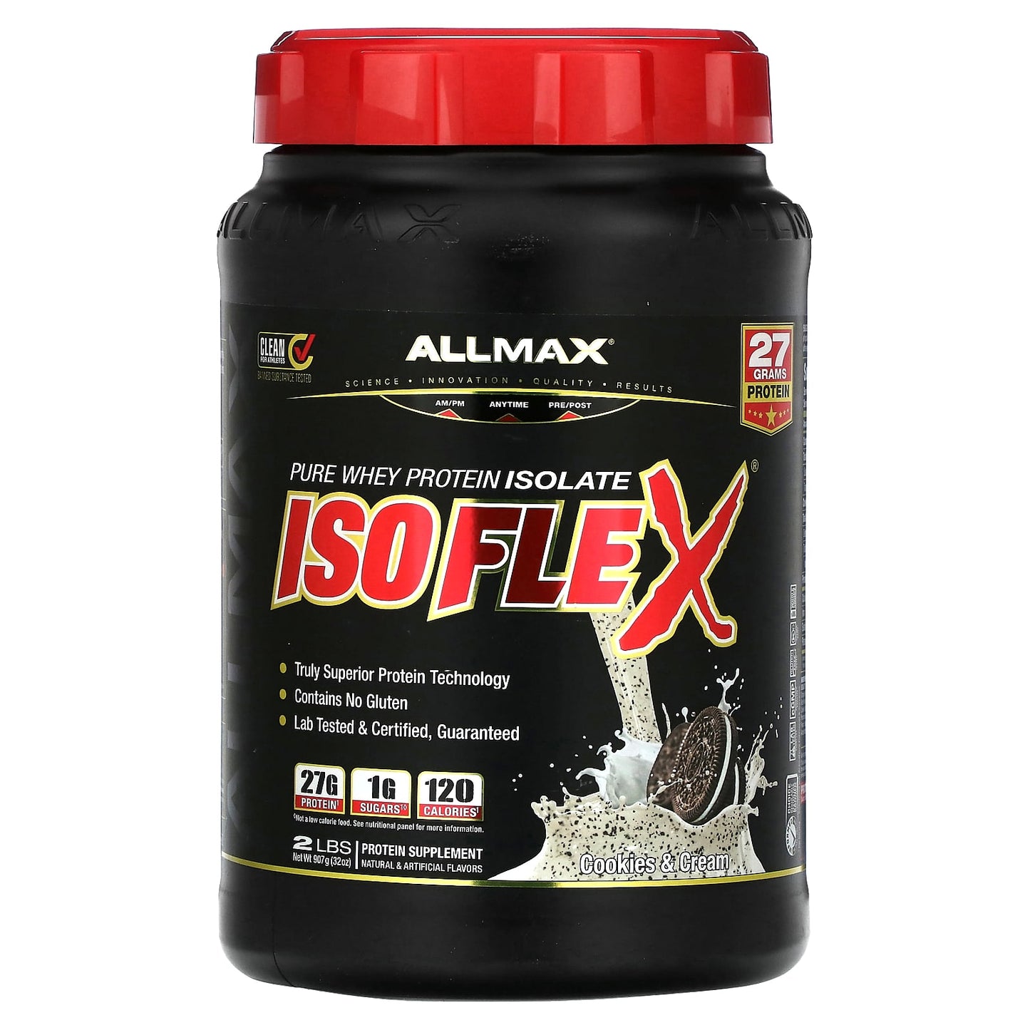 Cookies & Cream Whey Protein Isolate Powder - 2 lbs - Image 1