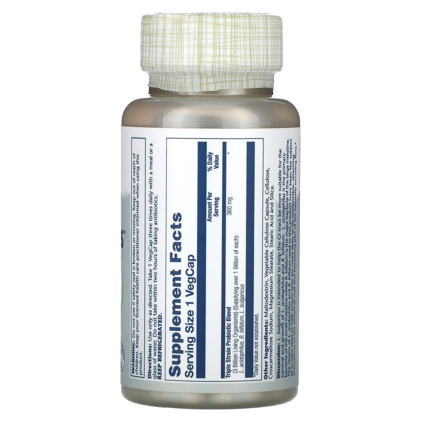 Solaray, Freeze Dried Multidophilus Probiotic, 3 Billion CFU, 100 VegCaps - Image 2