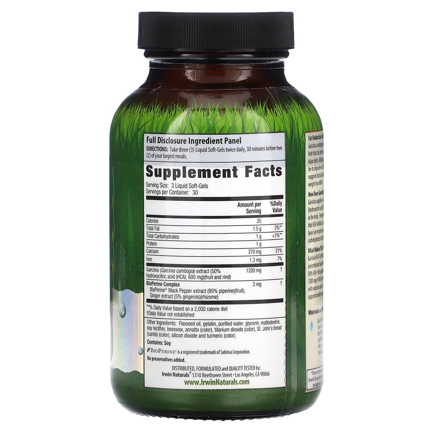 Irwin Naturals Garcinia HCA Fat Reduction Diet Supplement - Image 2