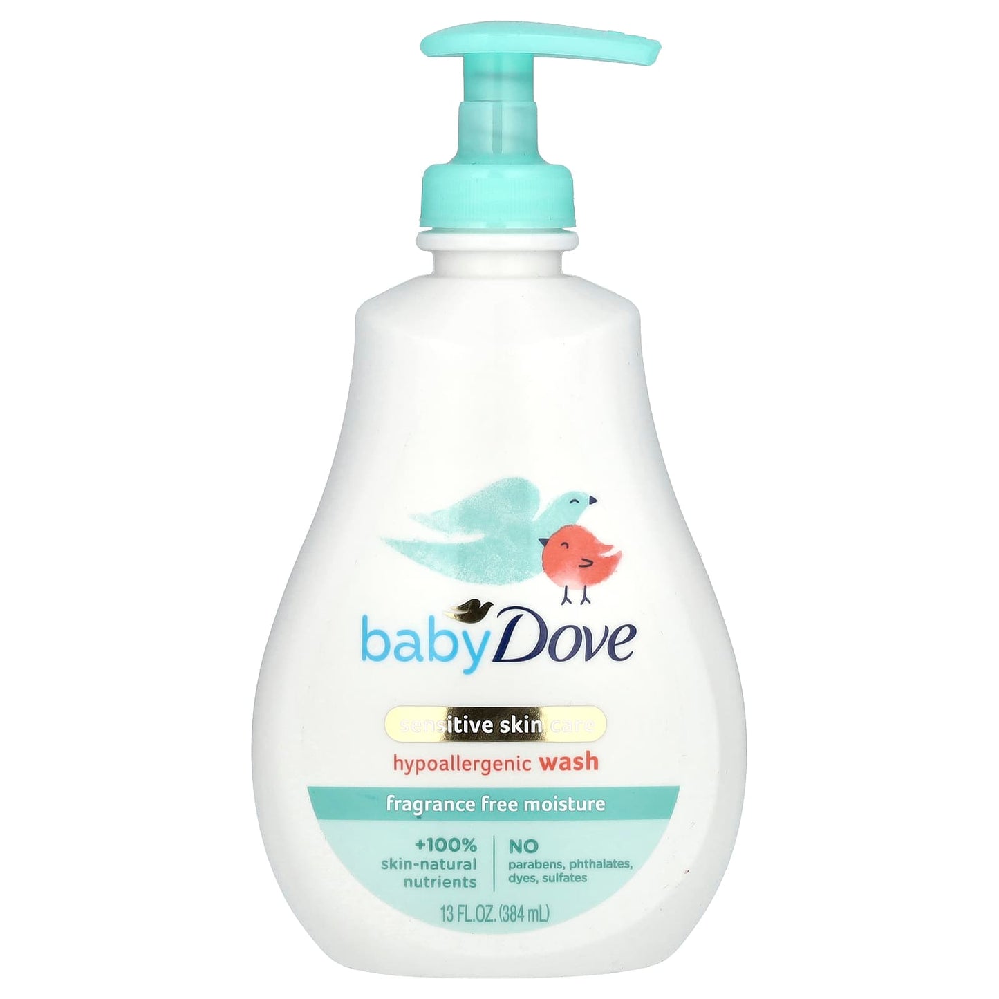 Dove Fragrance Free Baby Wash for Sensitive Skin 13 fl oz - Image 1