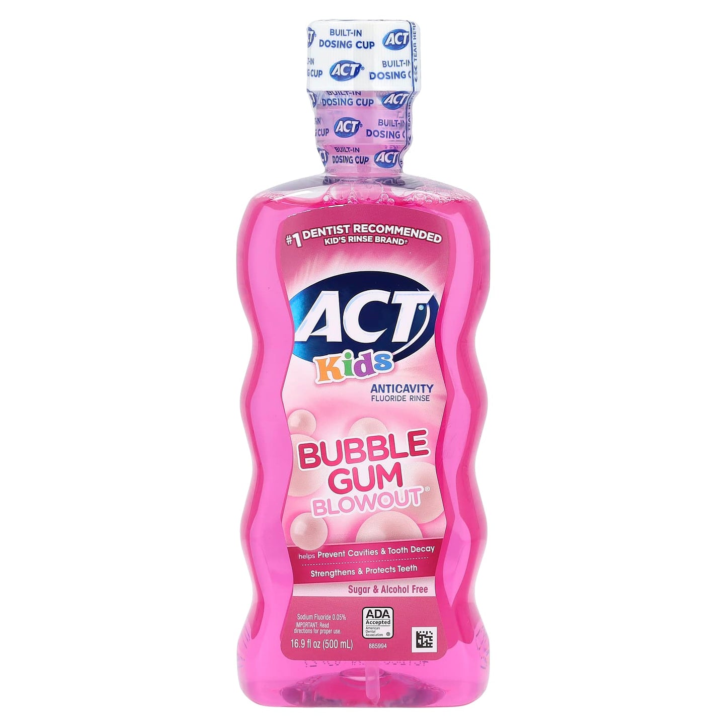 Act Bubble Gum Blowout, Anticavity Kid's Rinse, Sugar & Alcohol Free, 16.9 oz - Image 1
