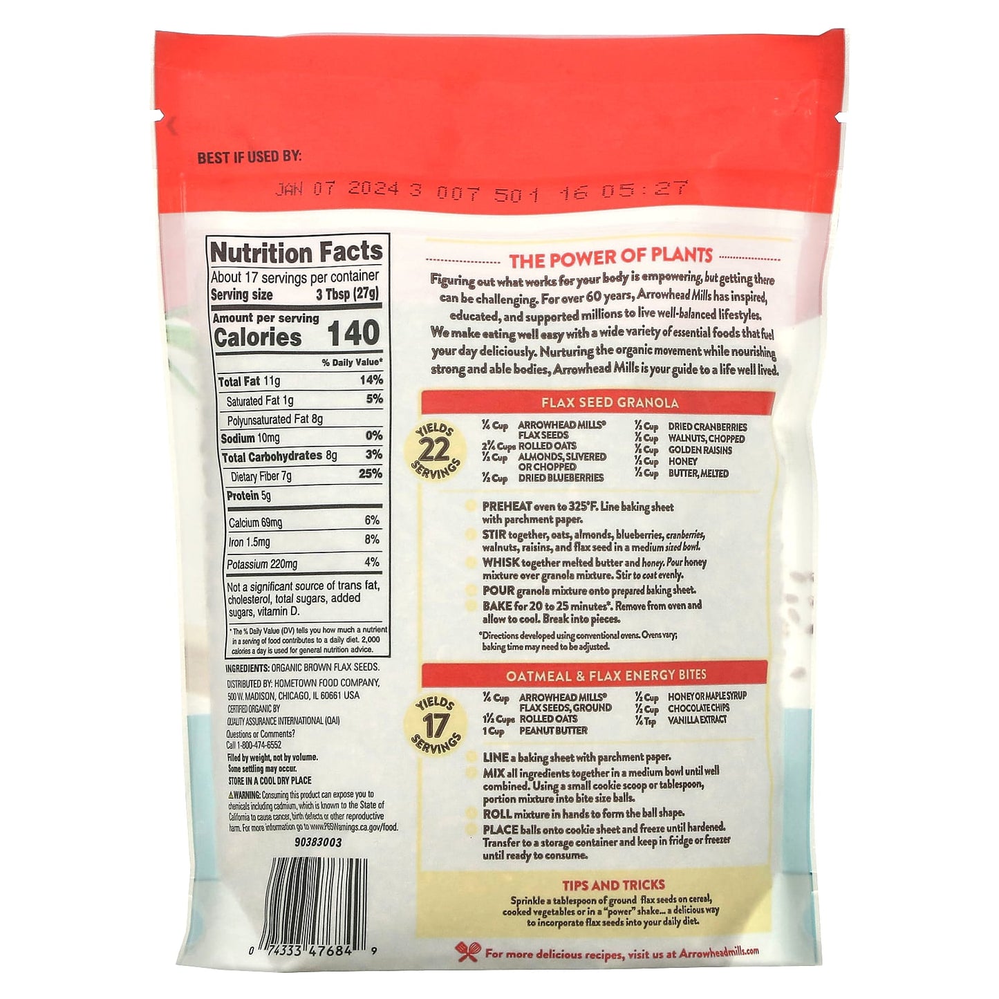 Organic Flax Seeds for a Balanced Diet - Gluten Free & High Fiber - Image 2