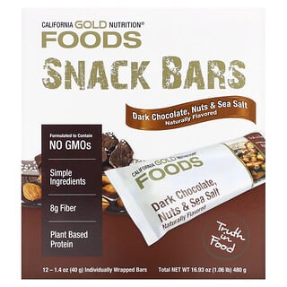 Dark Chocolate, Nuts & Sea Salt Snack Bars by California Gold Nutrition