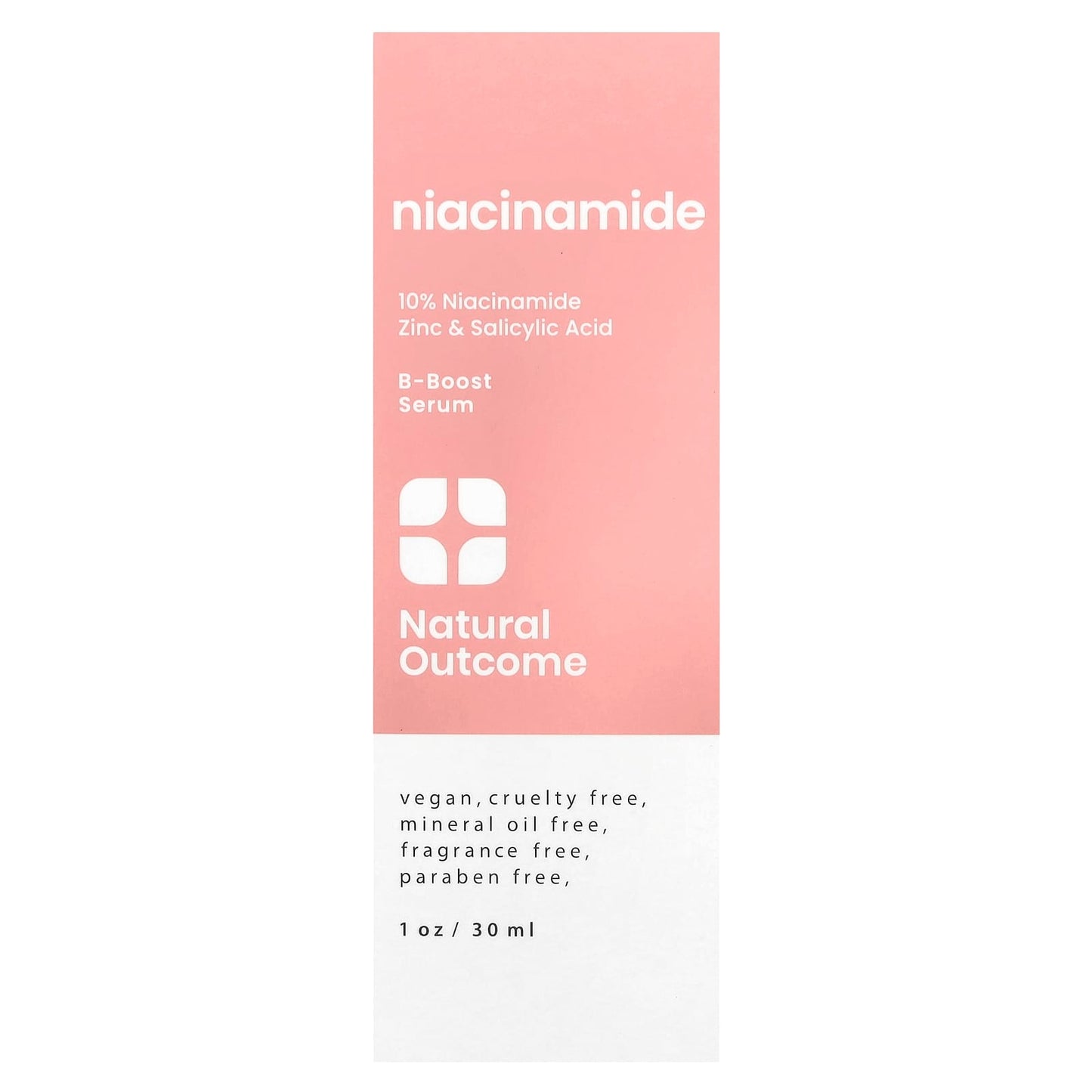 Natural Outcome, Niacinamide, B-Boost Serum, Fragrance Free, 1 oz (30 ml) - Image 2