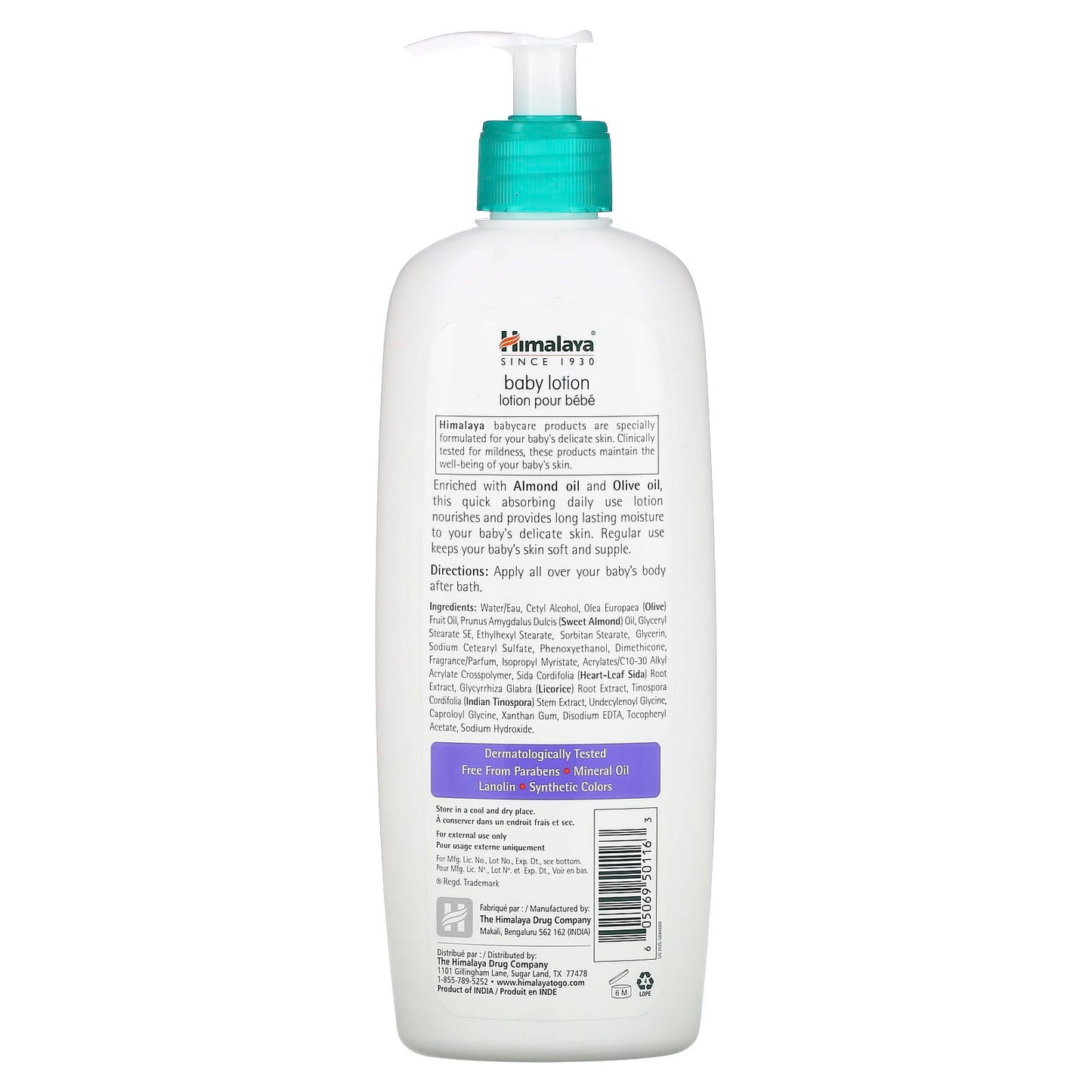 Himalaya Almond & Olive Oil Baby Lotion for Sensitive Skin - 13.53 fl oz - Image 2