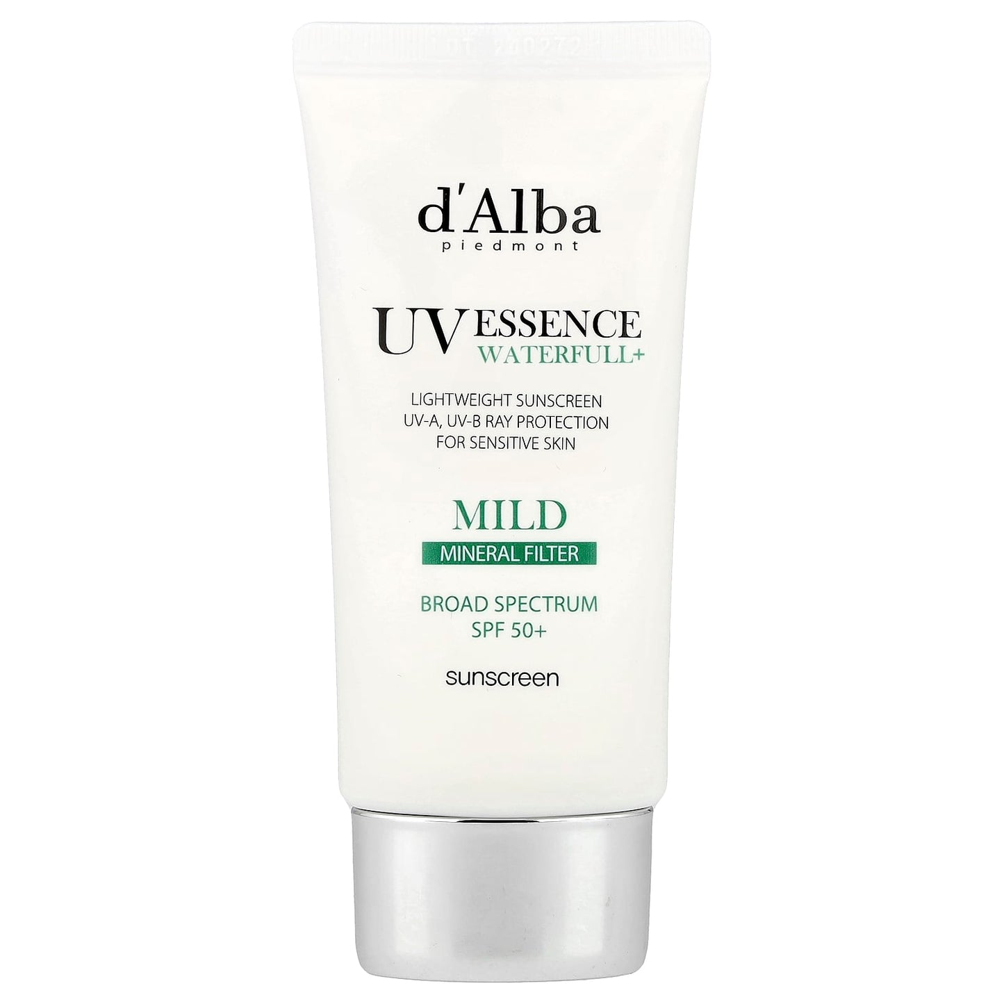 d'Alba Vegan Mineral Sunscreen, SPF 50, Gentle for Sensitive Skin - Image 1