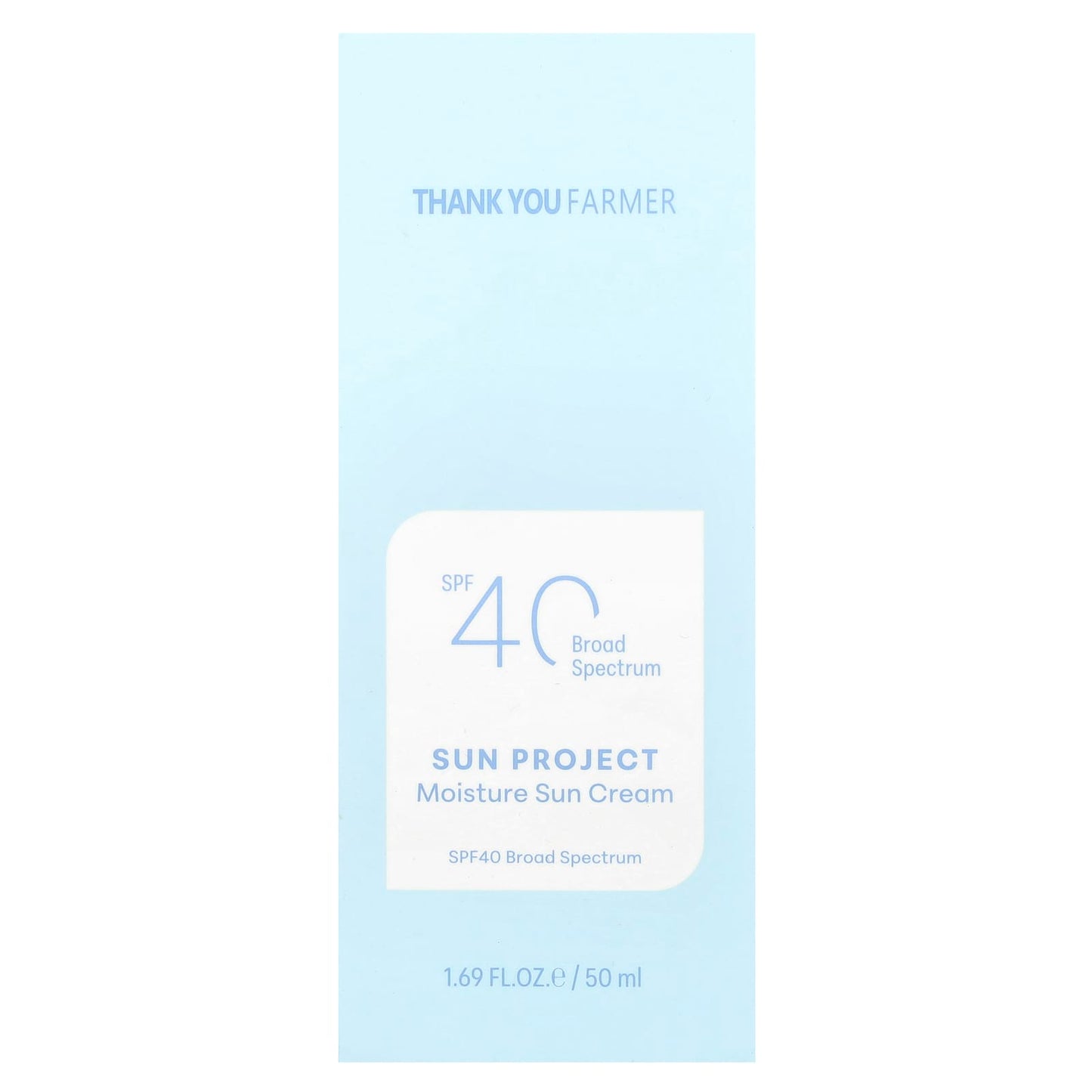 Thank You Farmer, Sun Project, Moisture Sun Cream, SPF 40, 1.69 fl oz (50 ml) - Image 2