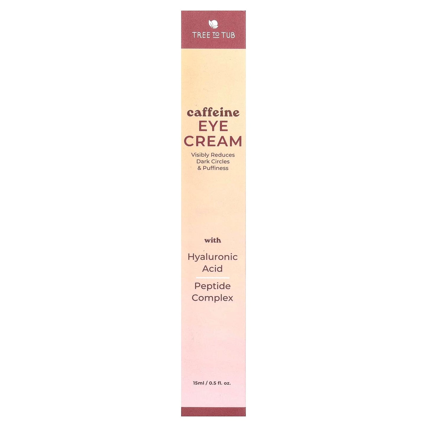 Tree To Tub, Caffeine Eye Cream, 0.5 fl oz (15 ml) - Image 2