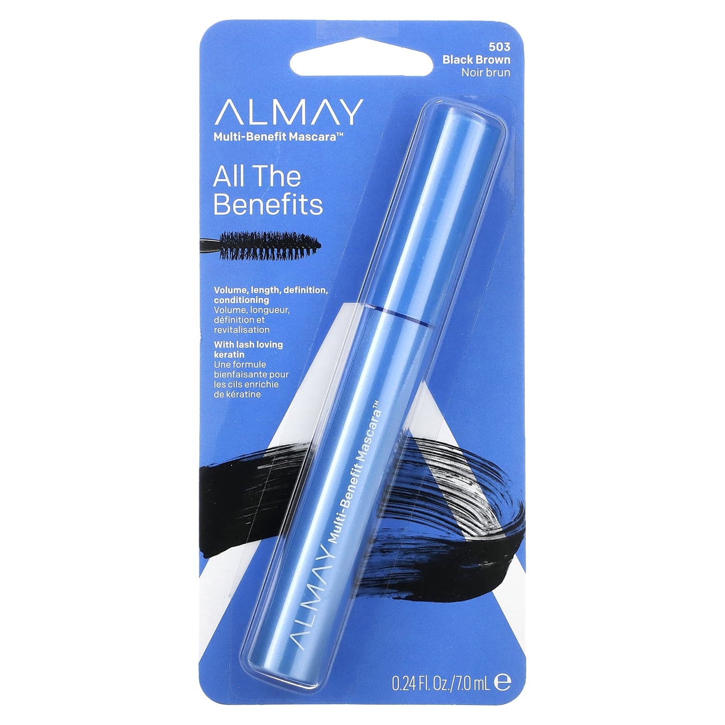 Almay Multi-Benefit Mascara, 503 Black Brown, 12g - Image 2