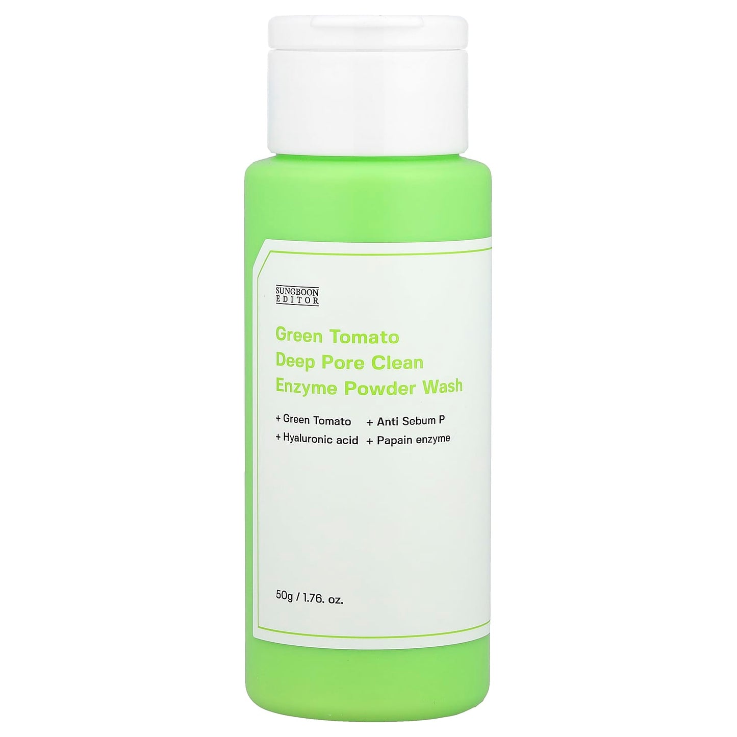 Sungboon Editor, Green Tomato Deep Pore Clean Enzyme Powder Wash, 1.76 oz (50 g) - Image 1