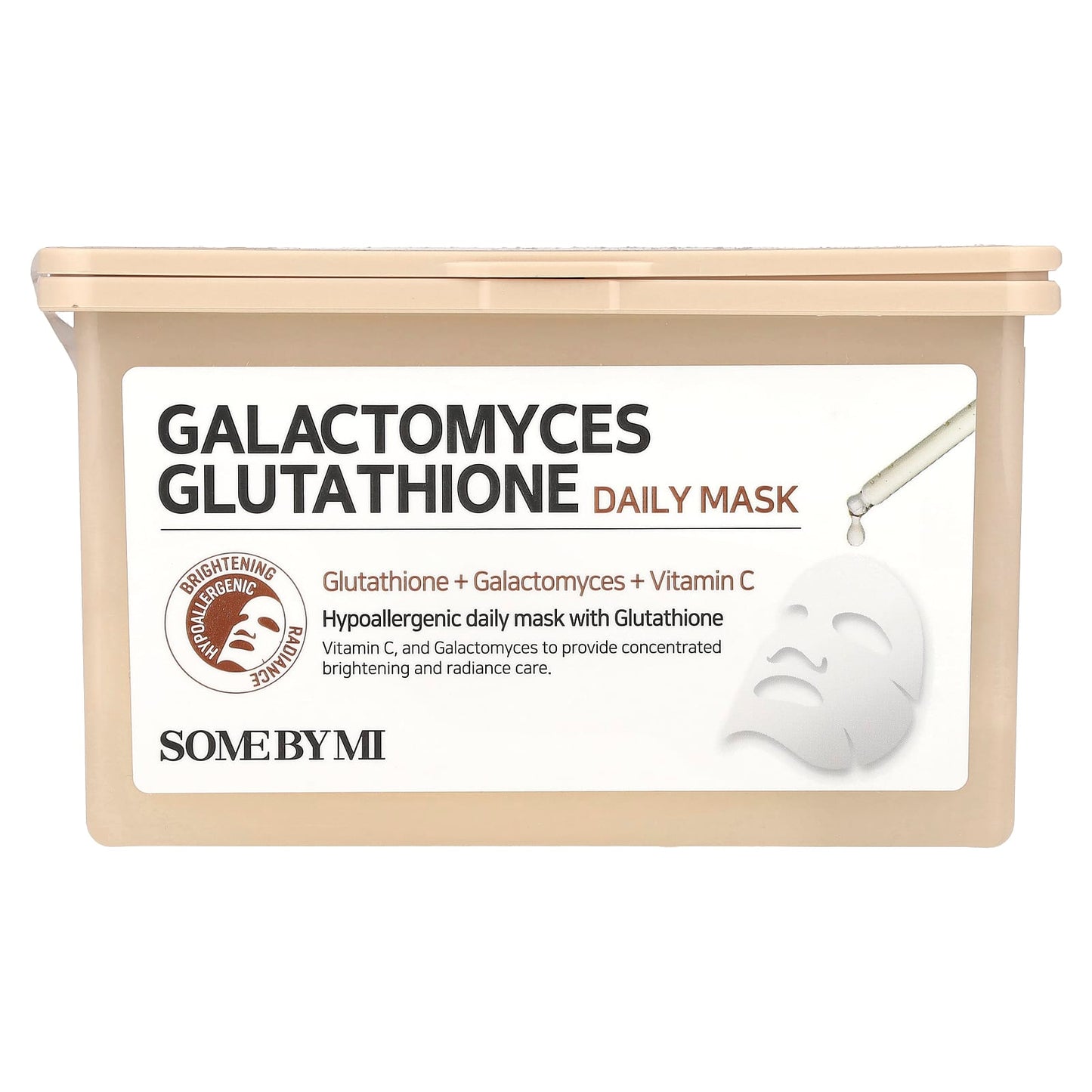 SOME BY MI, Galactomyces Glutathione Daily Beauty Mask, 30 Sheets, 11.83 fl oz (350 ml) - Image 1