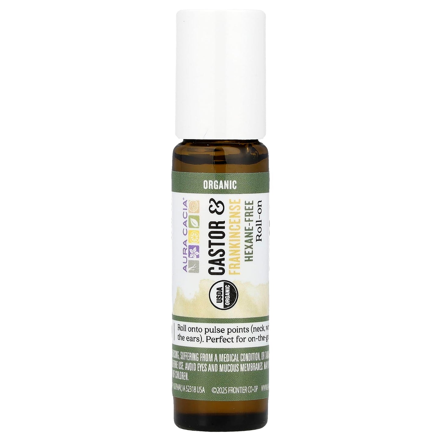 Castor & Frankincense Roll-On for Healthy Skin Barrier - Aura Cacia - Image 1
