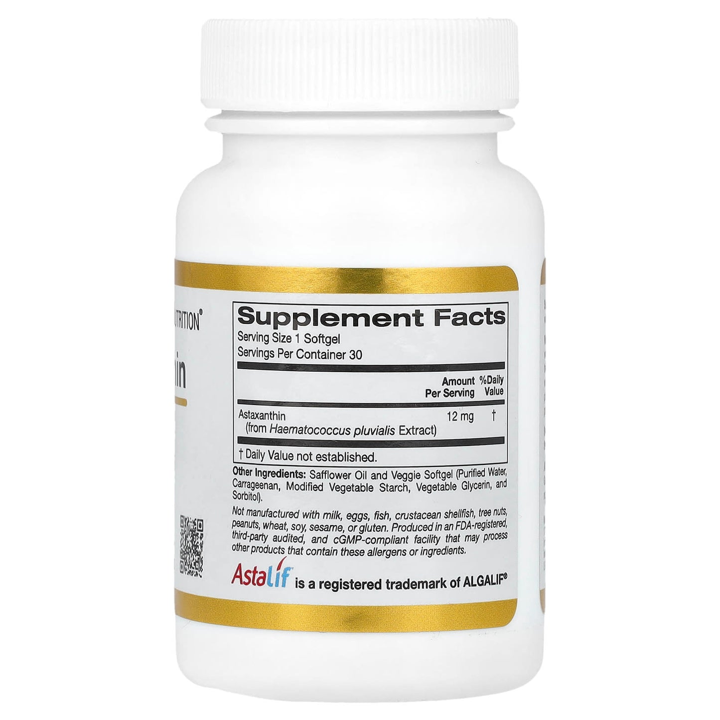 California Gold Nutrition Astaxanthin 12mg, 30 Softgels, Icelandic Astalif - Image 2
