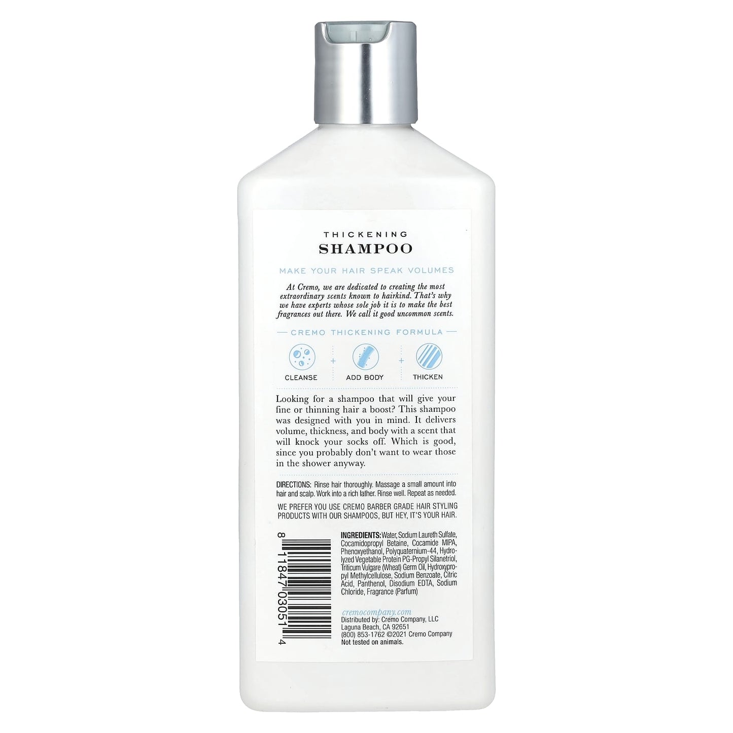 Cremo Thickening Shampoo with Juniper & Eucalyptus (473ml) - Image 2