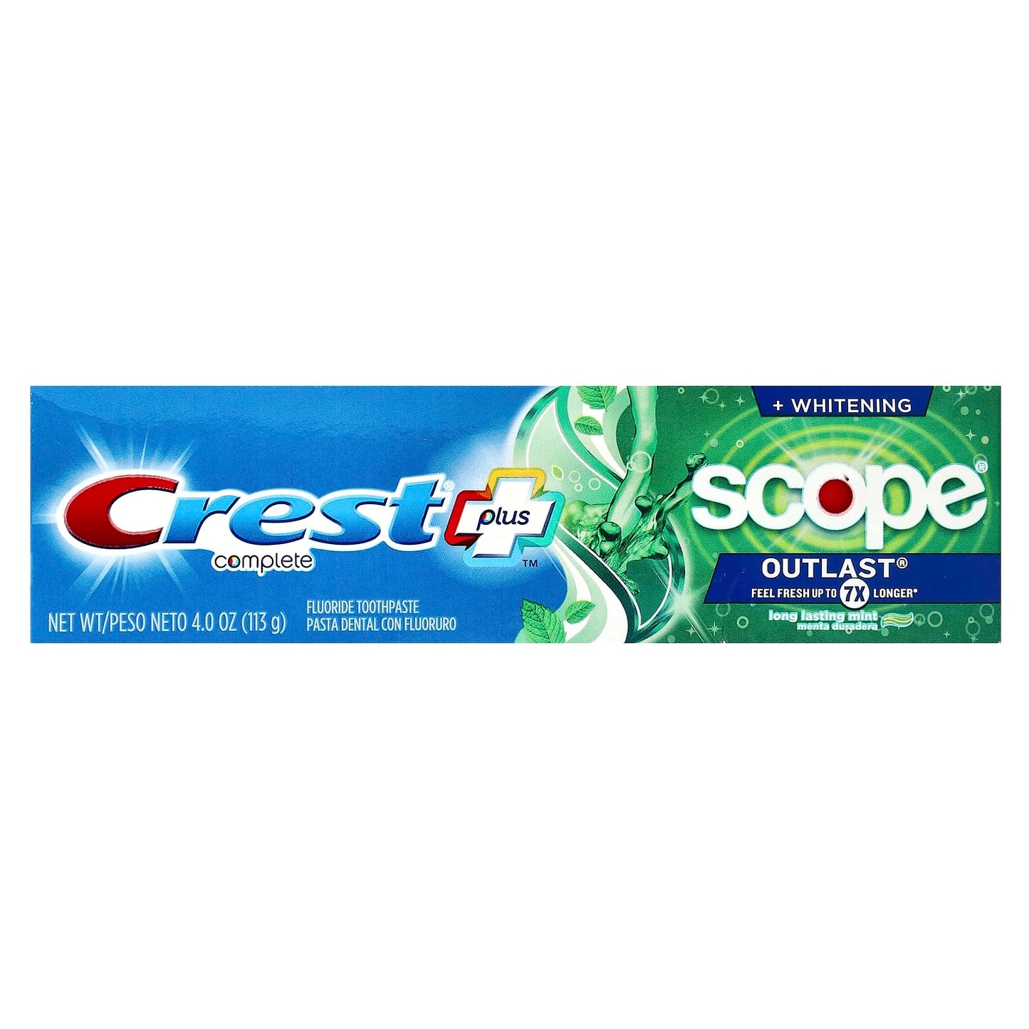 Crest Plus Complete Outlast Whitening Toothpaste, Mint, 4 oz - Image 2