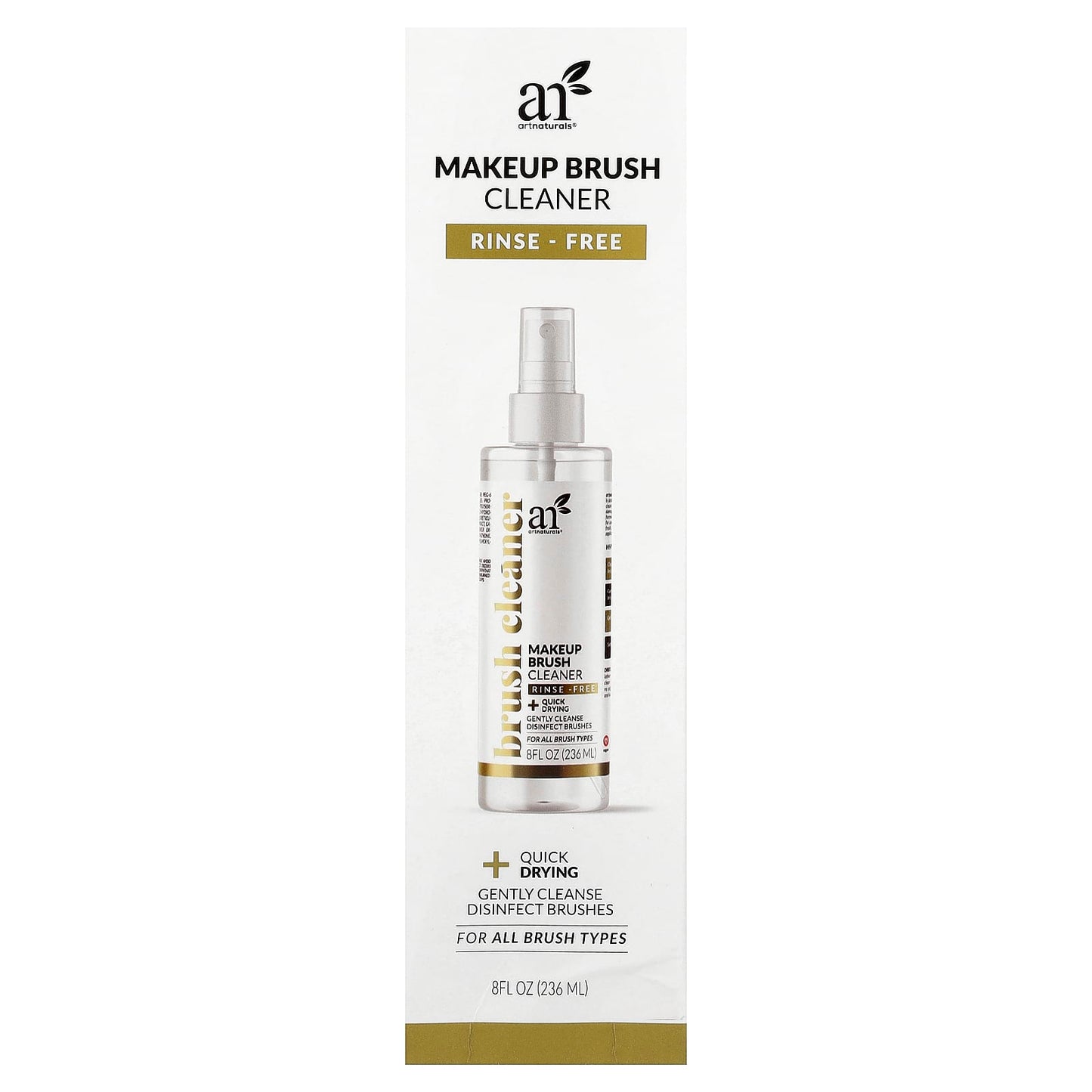 Gentle Makeup Brush Cleaner by artnaturals - Rinse Free & Quick Drying - Image 2